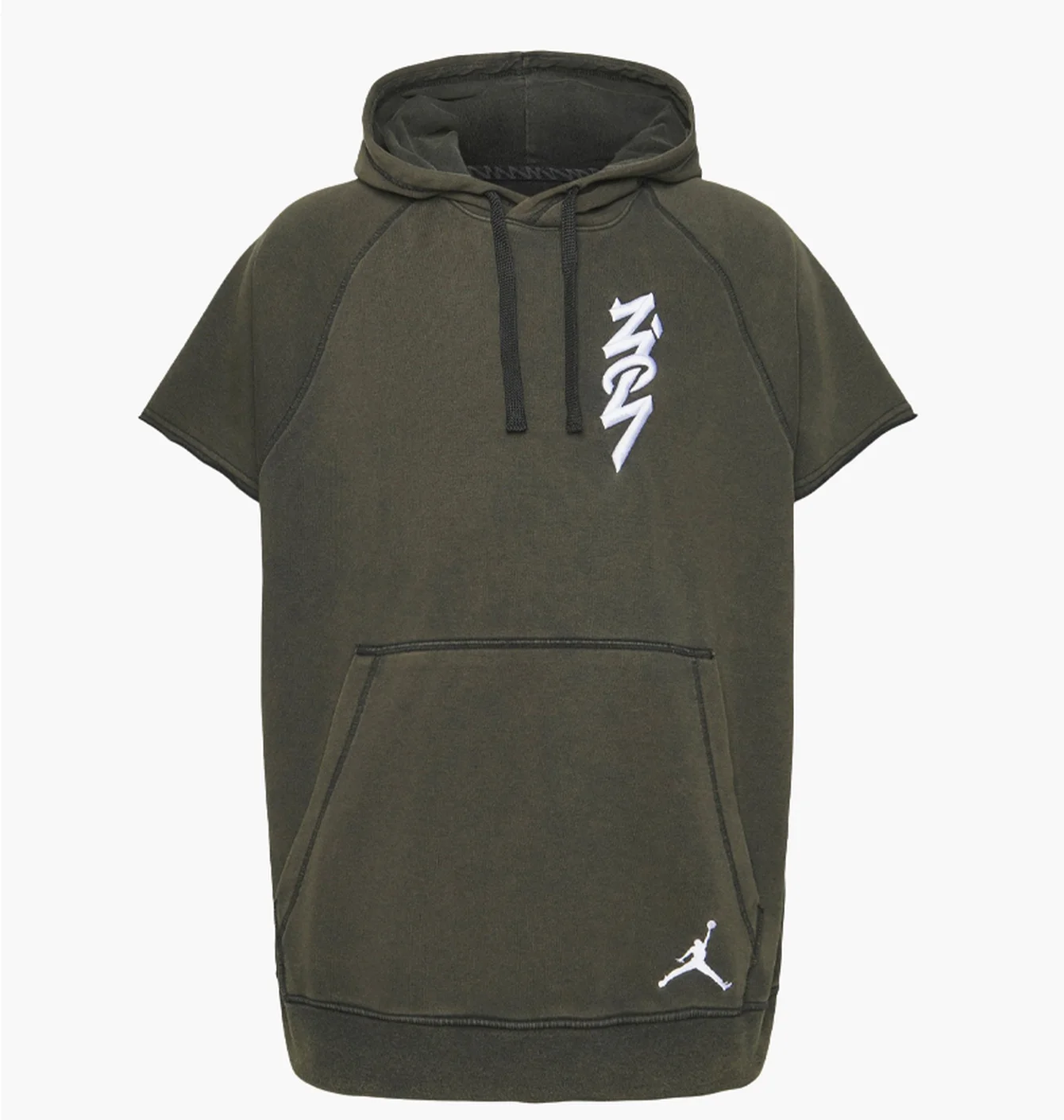 Худі чоловіче Air Jordan Zion Cutoff Hoodie Grey DA9842-010