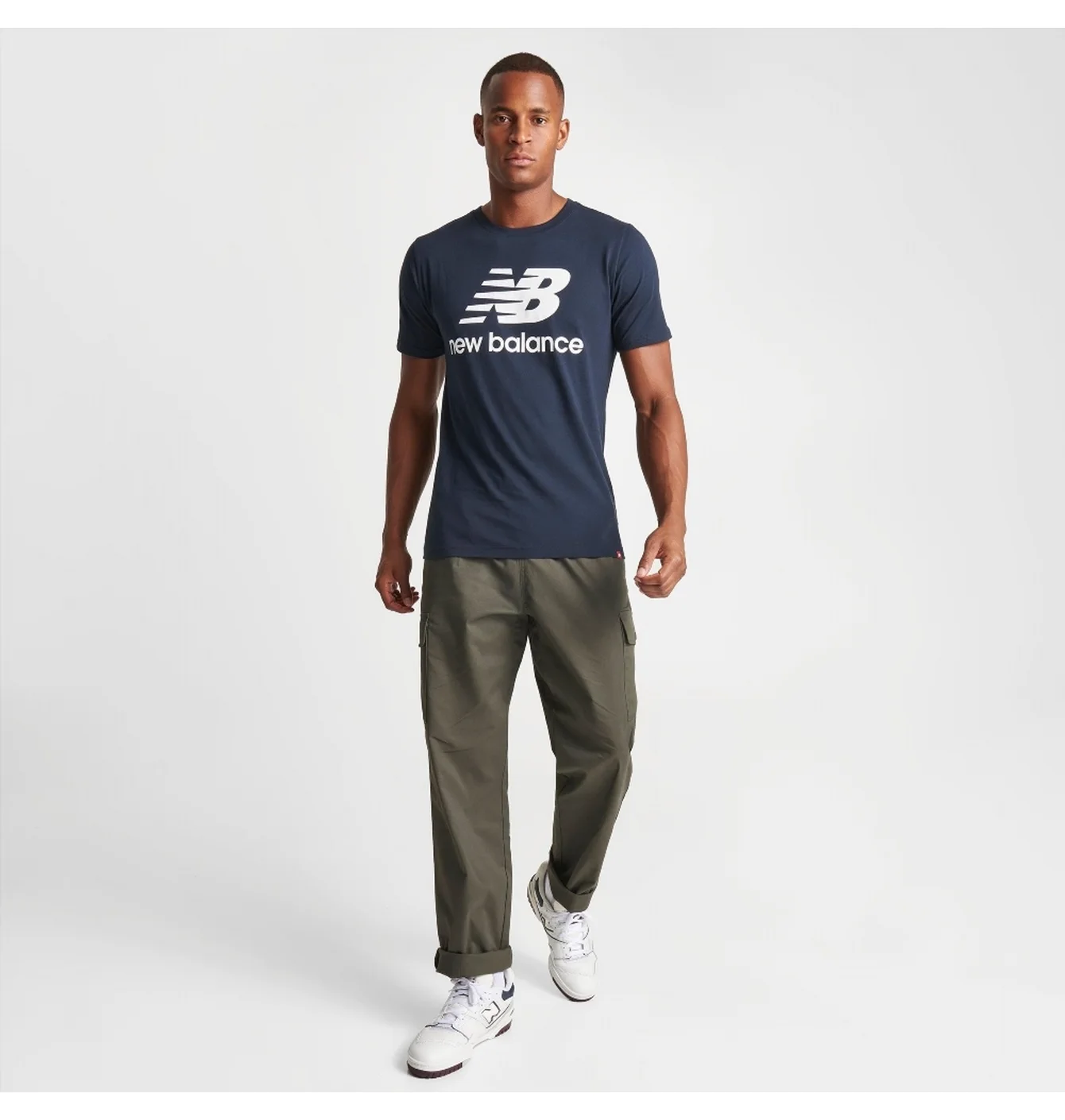 Футболка чоловіча New Balance Essentials Stacked Logo T-Shirt Blue MT01575