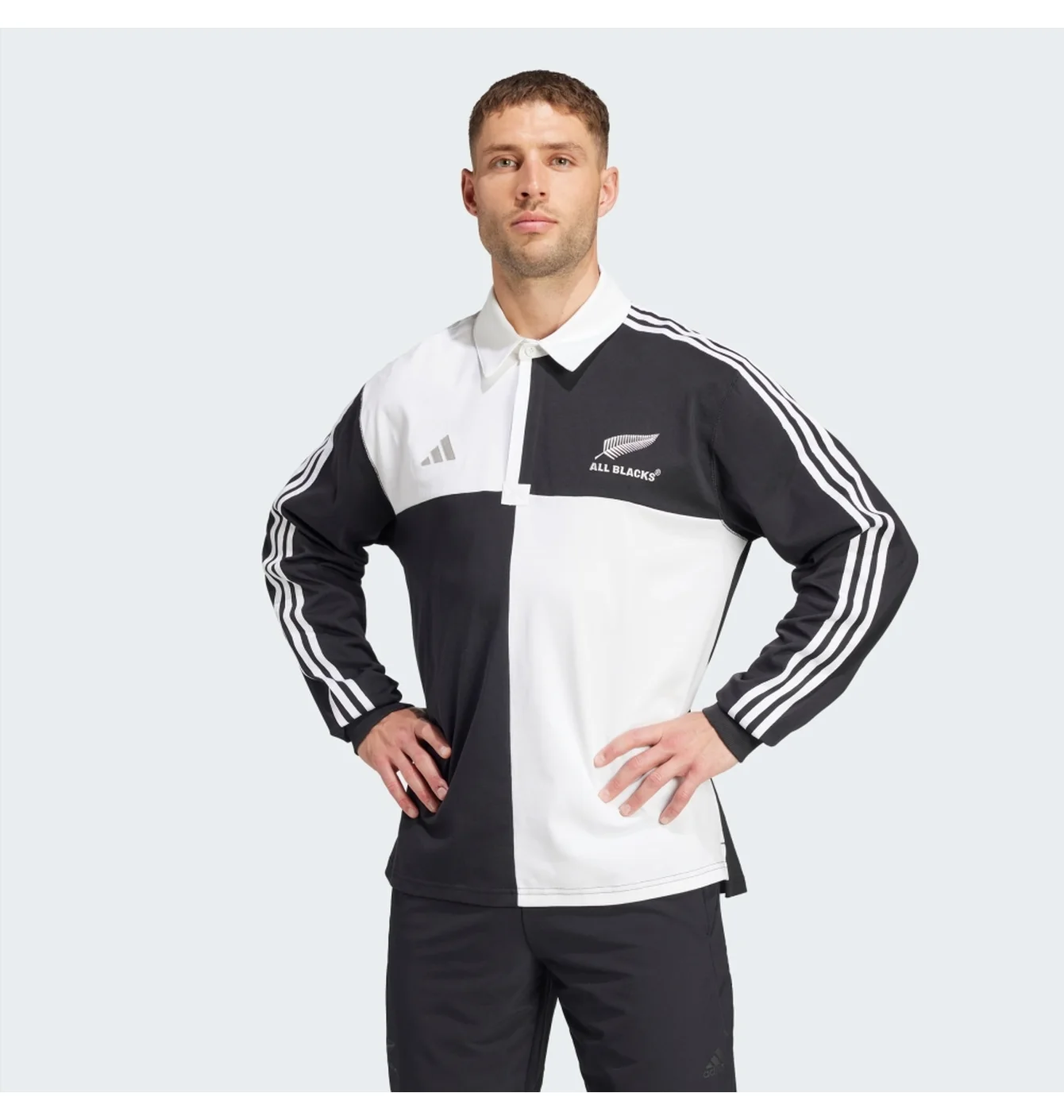 Кофта чоловіча Adidas All Blacks Rugby Culture Black/White IZ0288