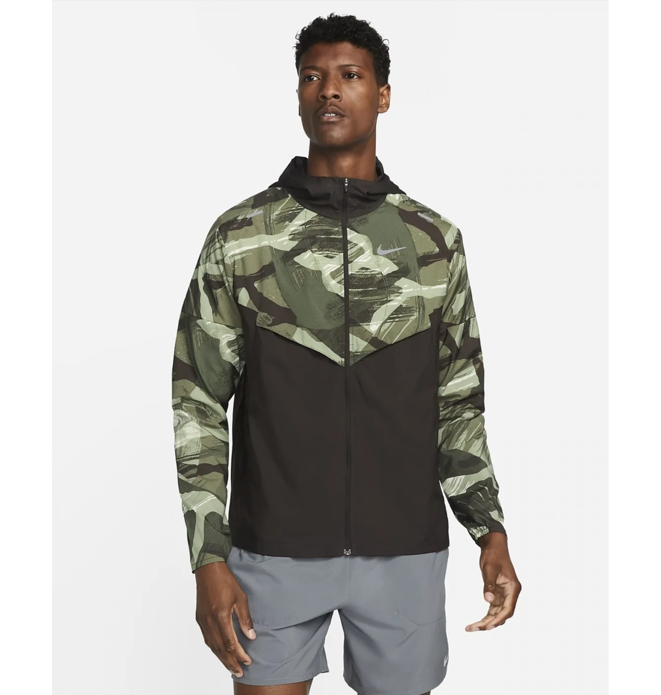 Олімпійка чоловіча Nike Windrunner Camo/Green Dv5199-386