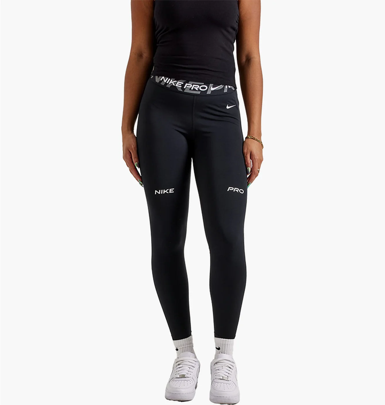 Легінси жіночі Nike Pro Mid-Rise Graphic Leggings Black FV7397-010