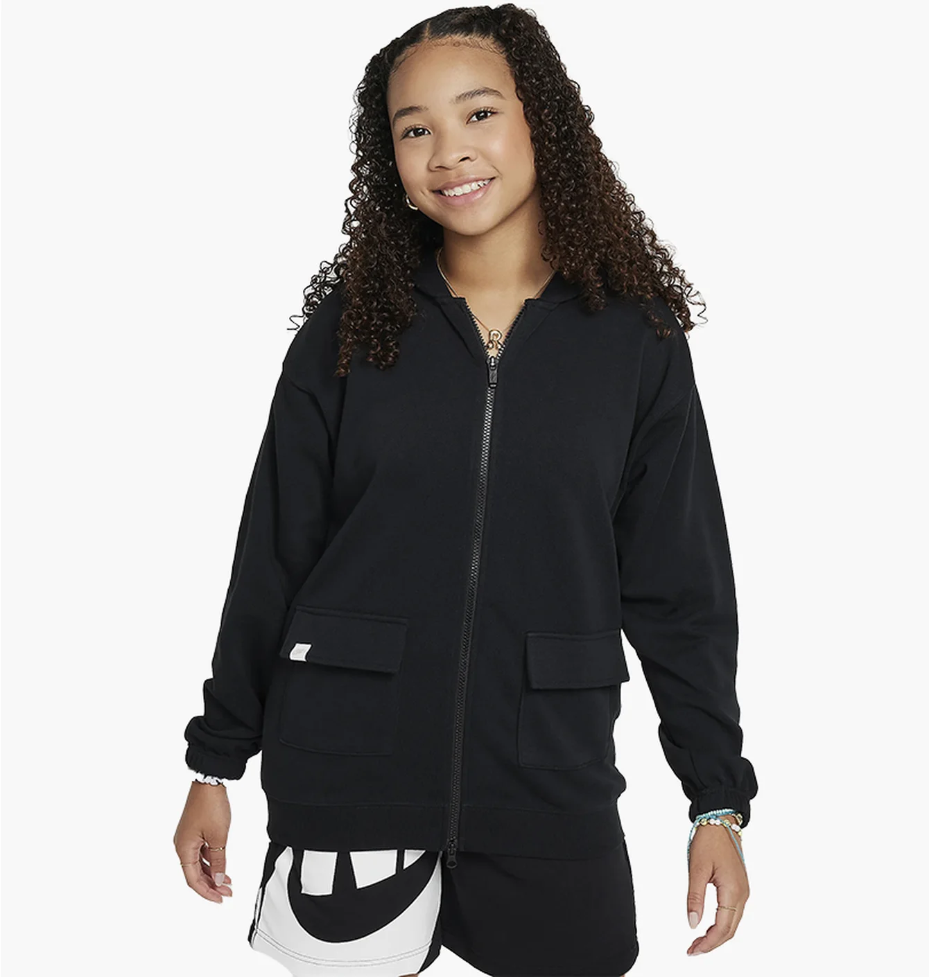 Толстовка дитяча Nike Nsw Df Flc Ovrszd Hdy Dnce Black FZ5549-010