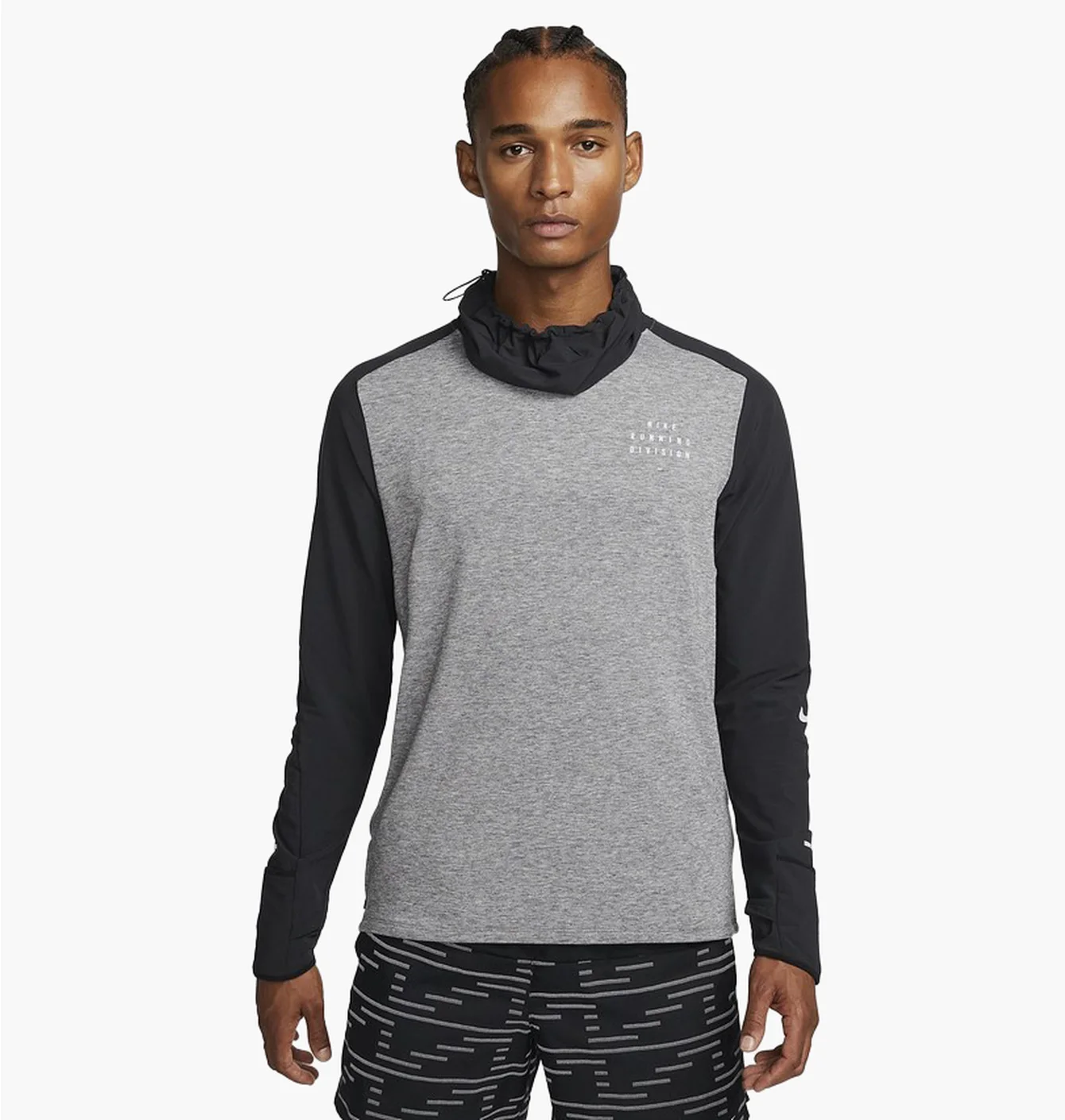 Кофта чоловіча Nike Therma-Fit Run Grey/Black Dq6522-010