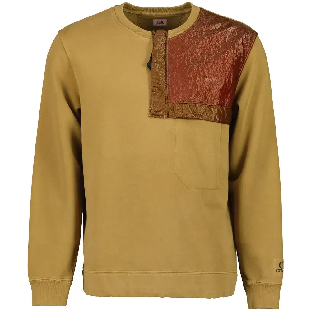 Кофта чоловіча Cp Company Brown Fleece Blend Sweater (13CMSS264A)