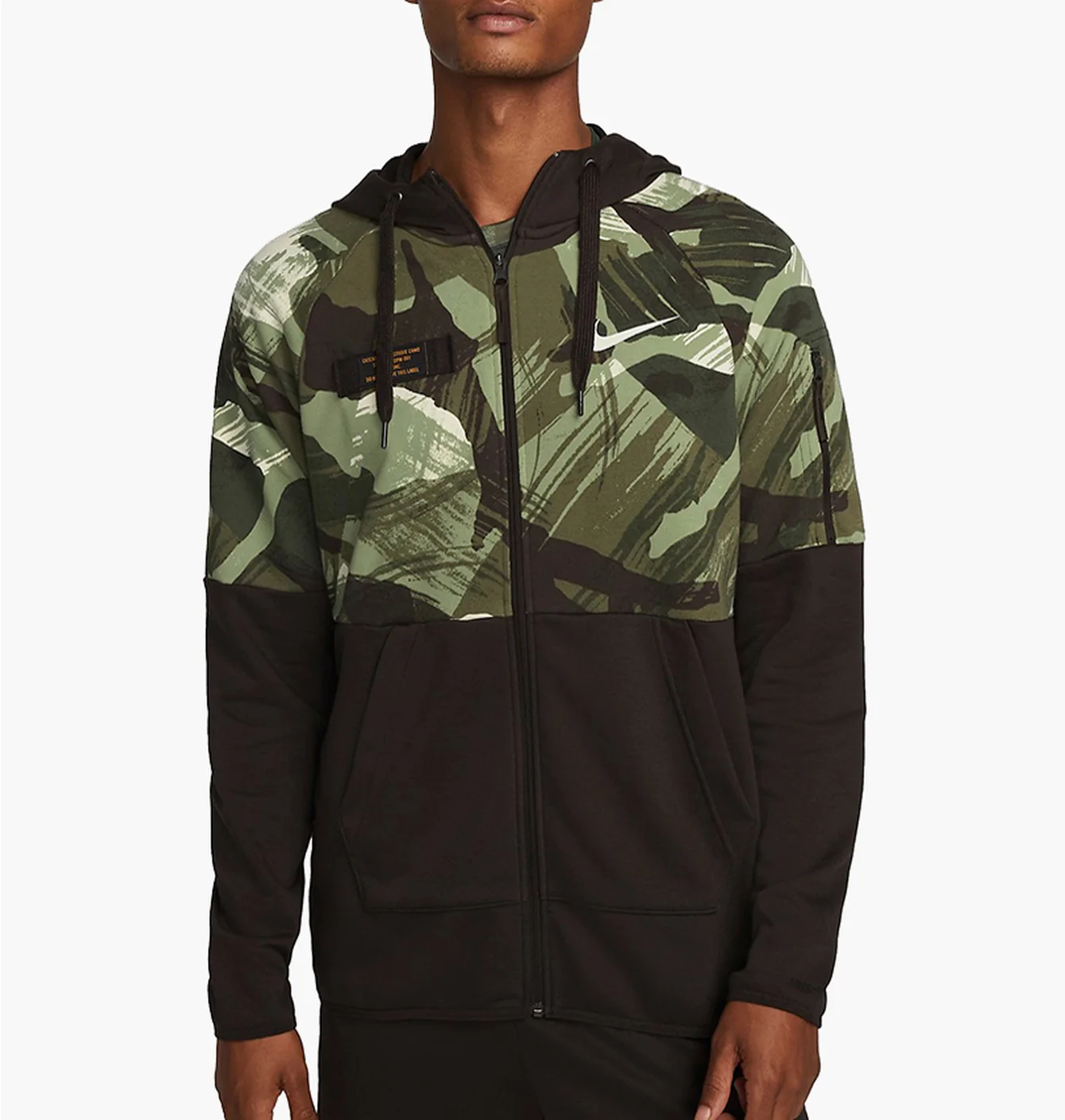 Толстовка чоловіча Nike Dri-Fit Fleece Black/Green Dq4790-220