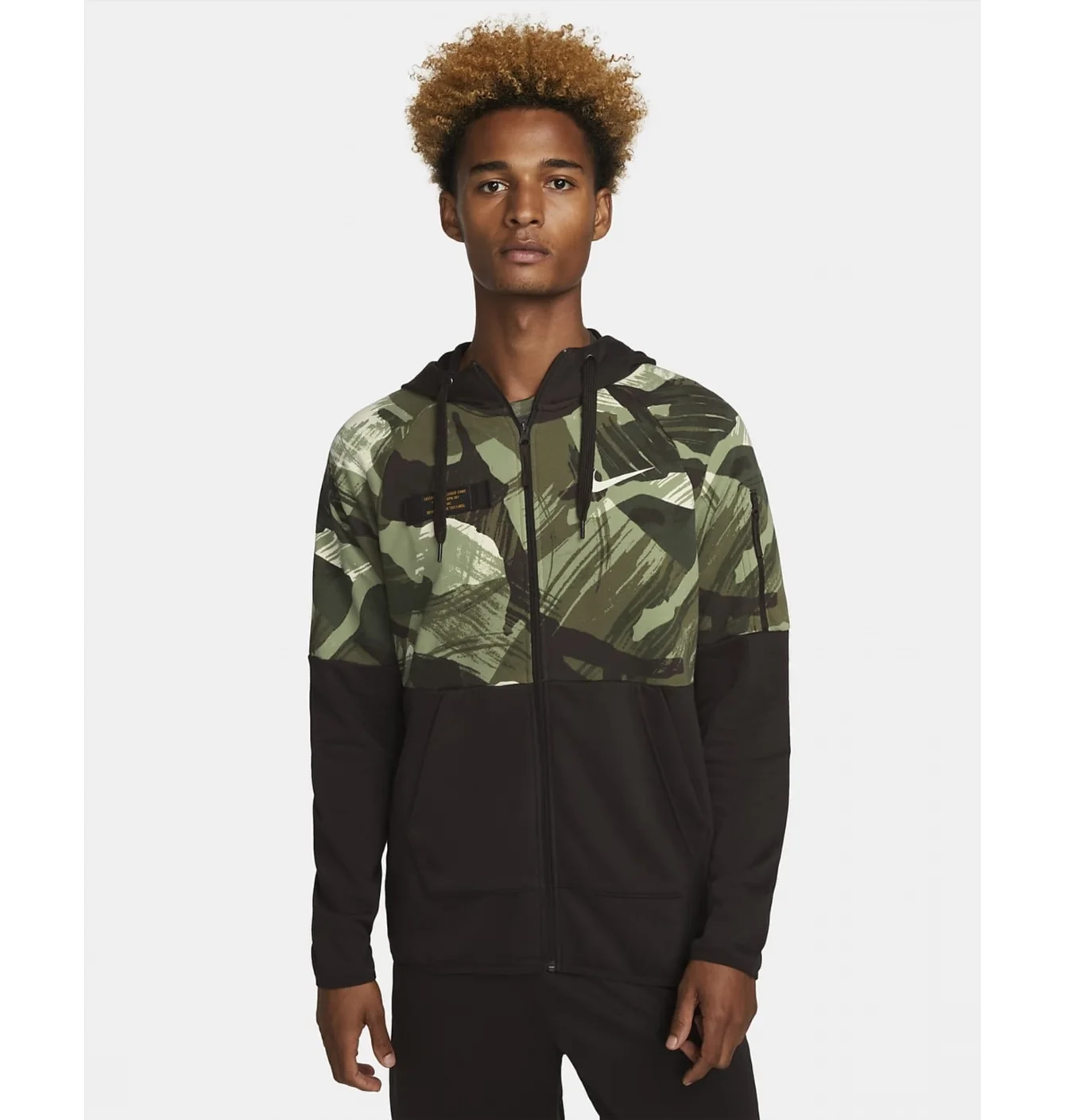 Толстовка чоловіча Nike Dri-Fit Fleece Black/Green Dq4790-220