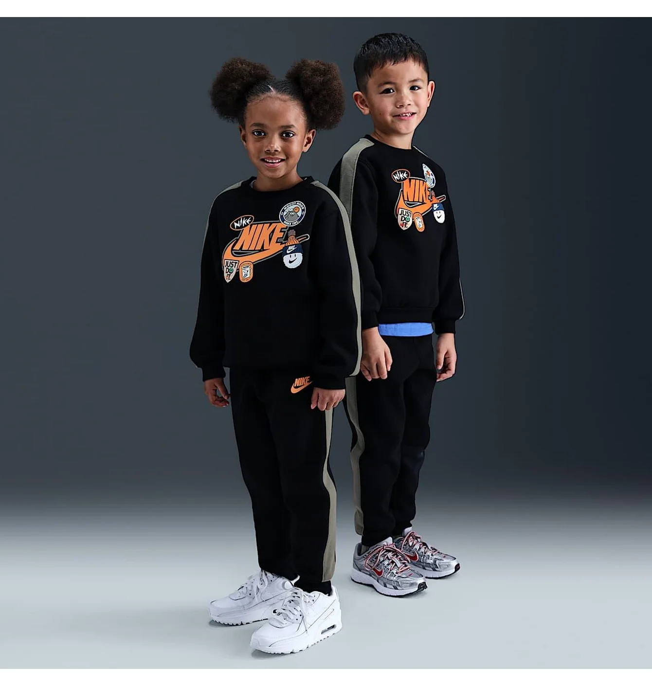 Спортивний костюм дитячий Nike Fleece Tracksuit Black/Grey 86N497-023