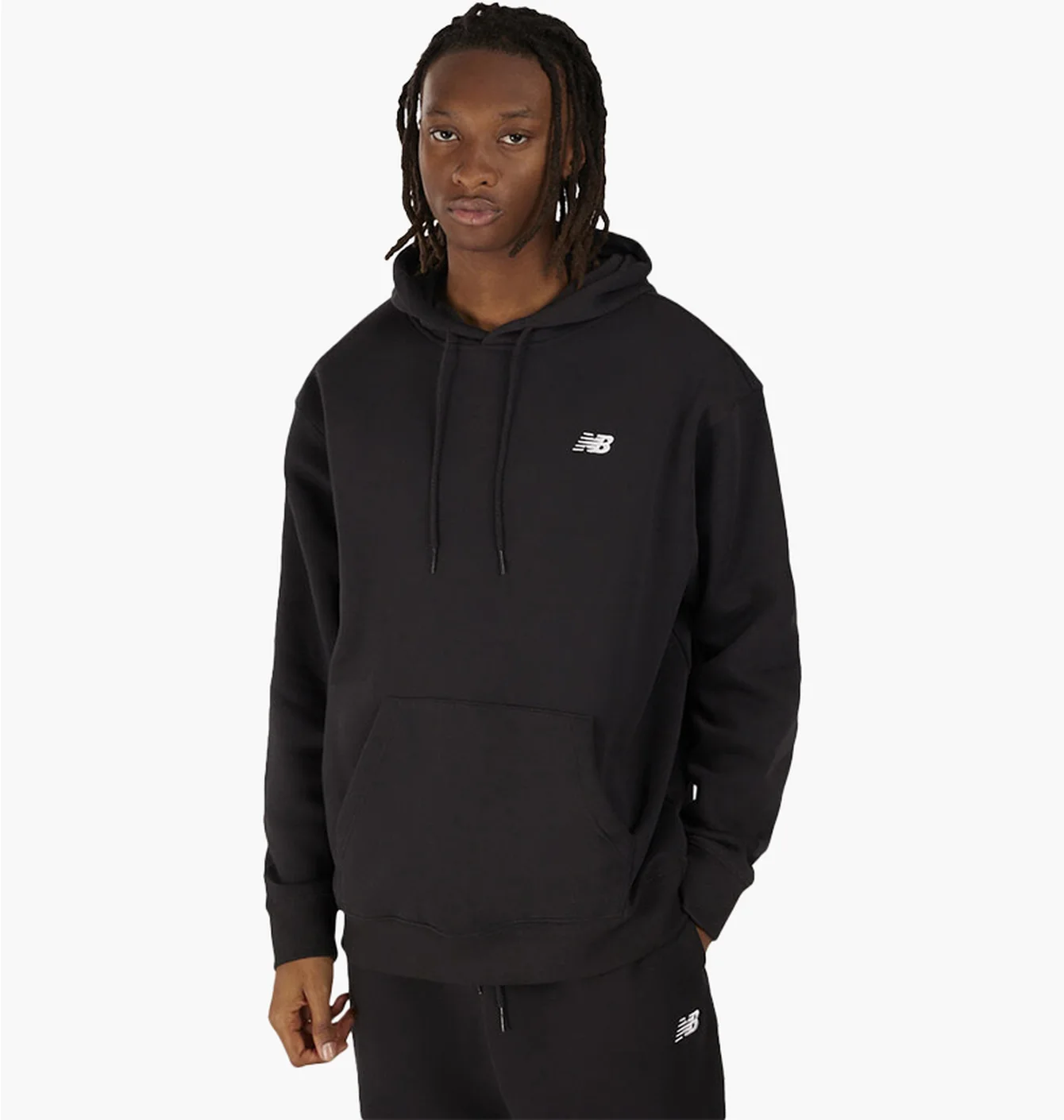 Худі чоловіче New Balance Brushed Back Small Logo Hoodie Black MT41511BK