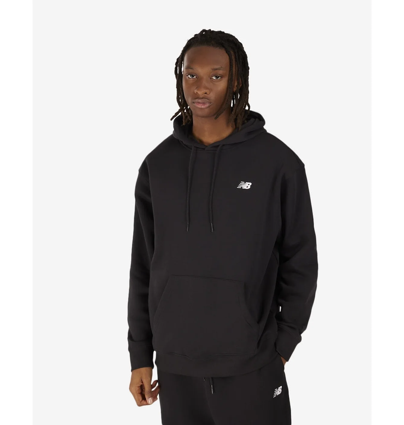 Худі чоловіче New Balance Brushed Back Small Logo Hoodie Black MT41511BK