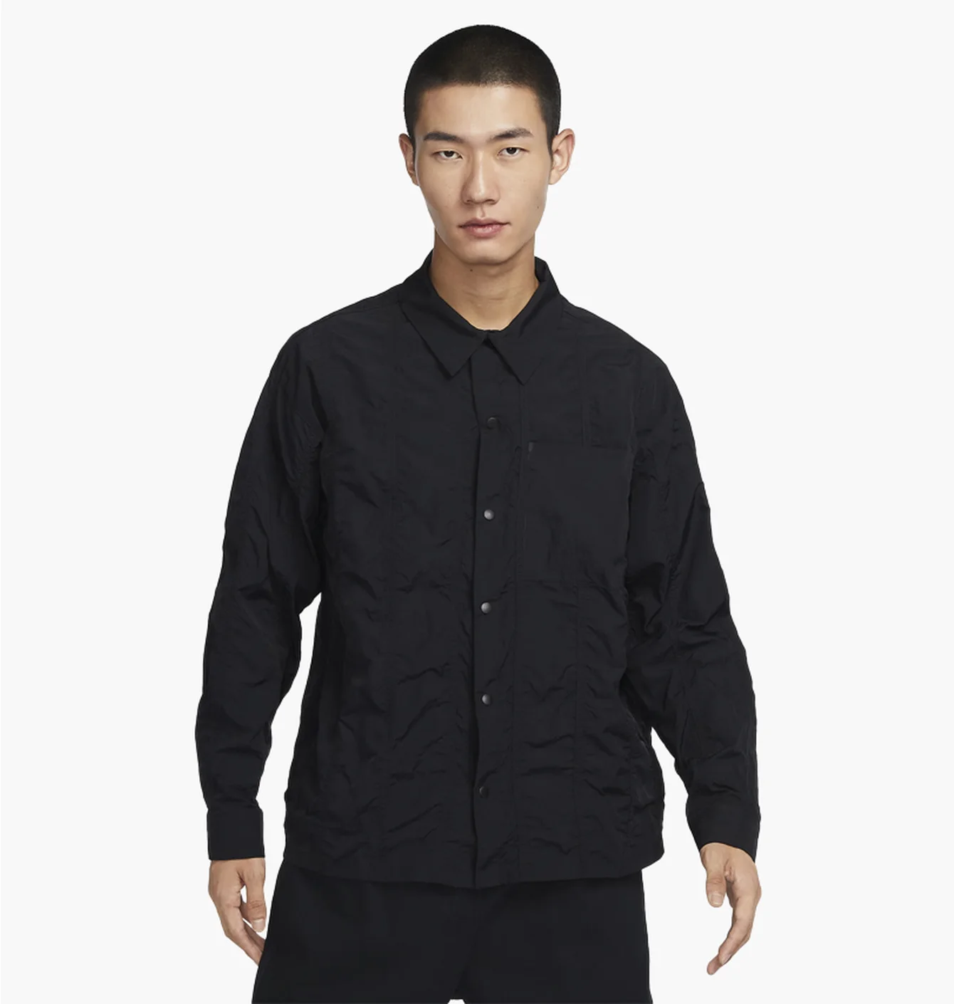 Сорочка чоловіча Nike Sportswear Tech Pack Woven Long-Sleeve Top Black FB7363-010