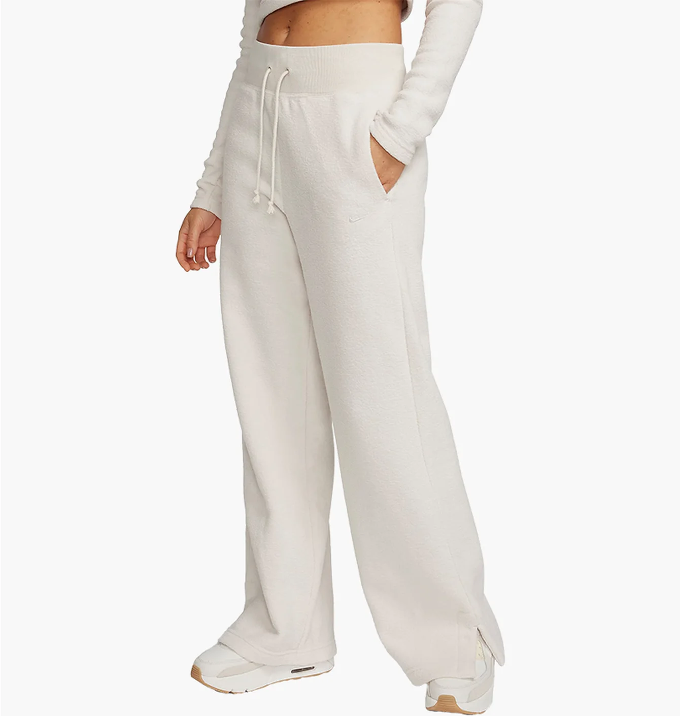Штани жіночі Nike Sportswear Phoenix Plush High-Waisted Wide-Leg Cozy Fleece Pants White FN3622-104