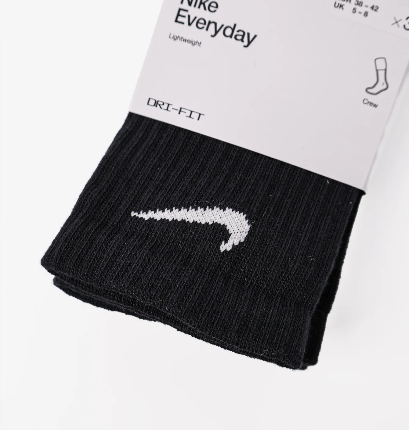 Шкарпетки унісекс Nike U EVERYDAY LTWT CREW (3 пари, неутеплені) Black SX7676-010