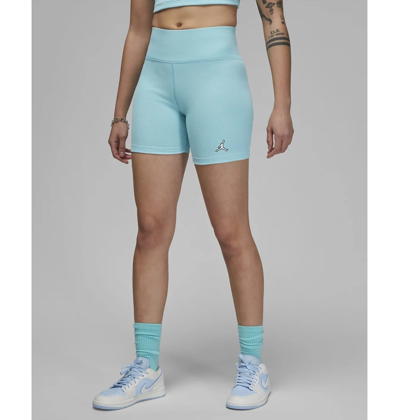 Шорти жіночі Air Jordan Ribbed Bike Shorts Turquoise DZ3180-464