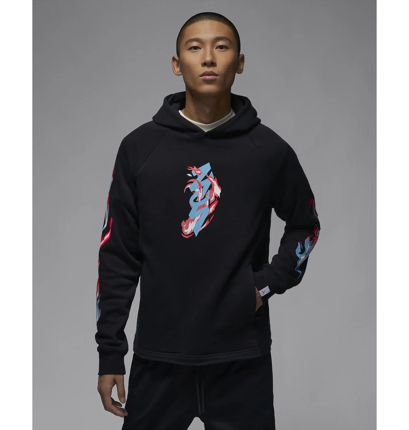 Худі чоловіче Air Jordan Zion Graphic Fleece Pullover Hoodie Black FN5342-010