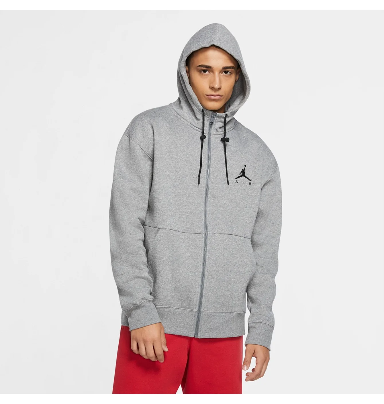 Толстовка чоловіча Nike Air Jordan Jumpman Air Fleece Full Zip Hoodie Grey CK6679-091
