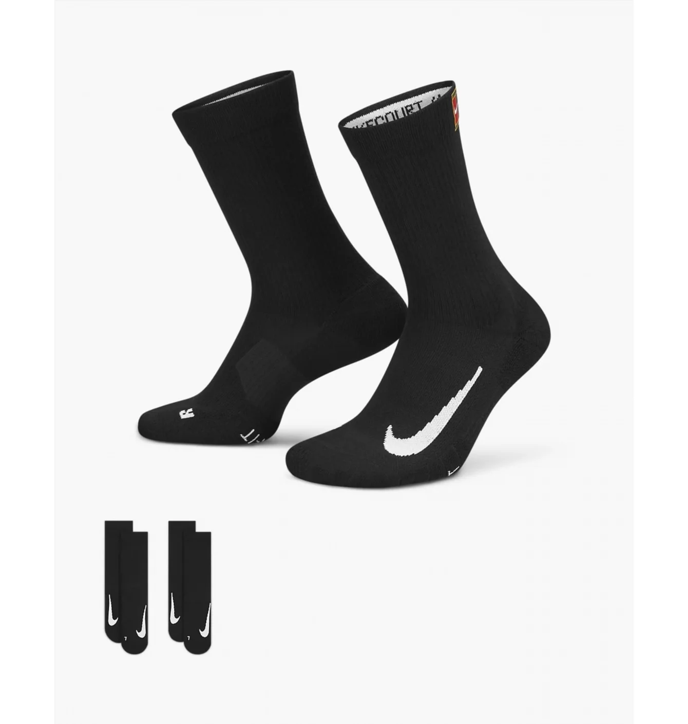 Шкарпетки унісекс Nike U Nk Multiplier Crew (2 пари) Cush Black Sk0118-010
