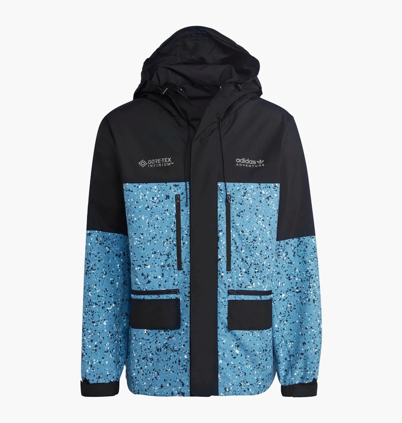 Куртка чоловіча Adidas Adventure Winter Allover Print Gore-Tex Jacket Light Blue/Black Hk5019