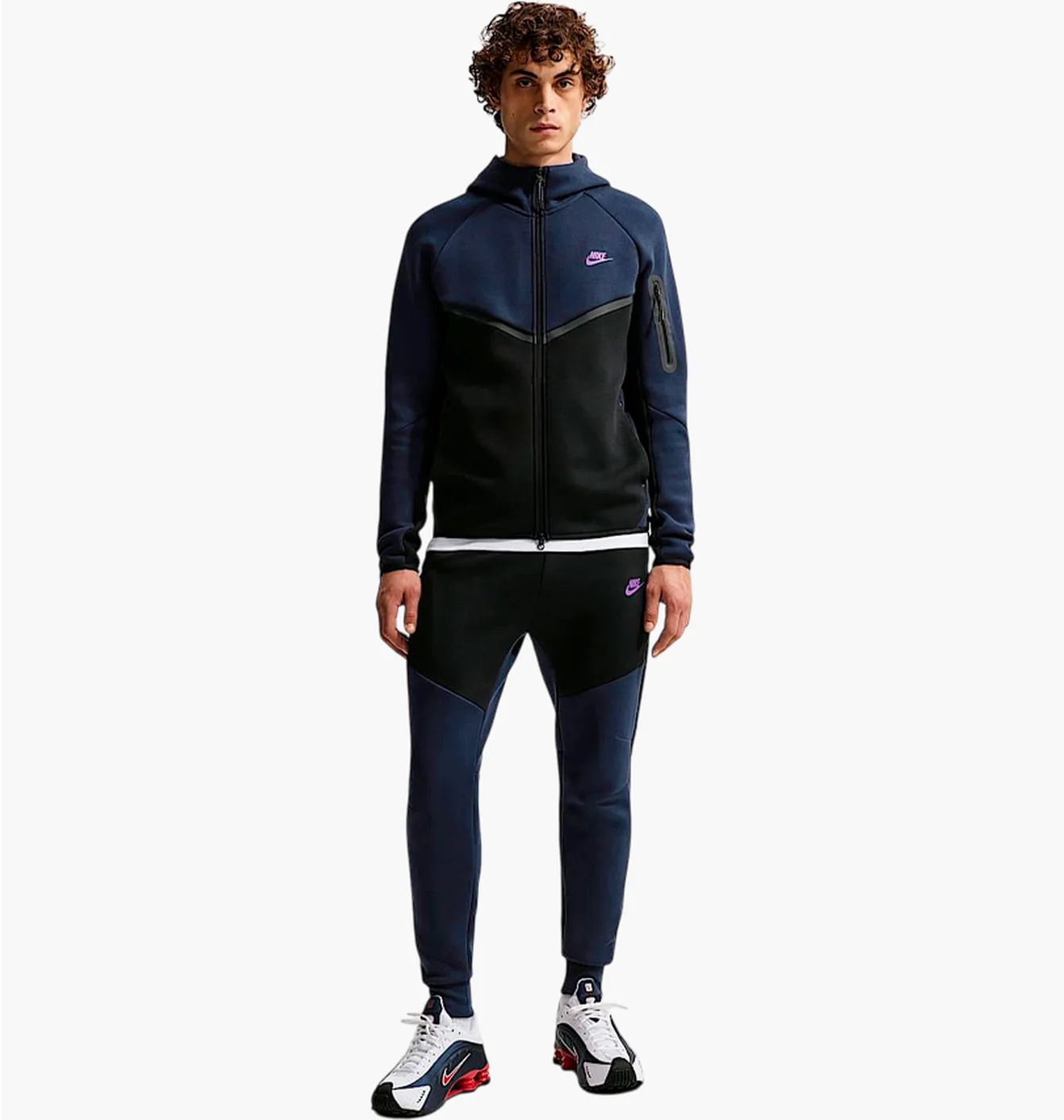 Толстовка чоловіча Nike Tech Windrunner Black/Blue HV0949-452