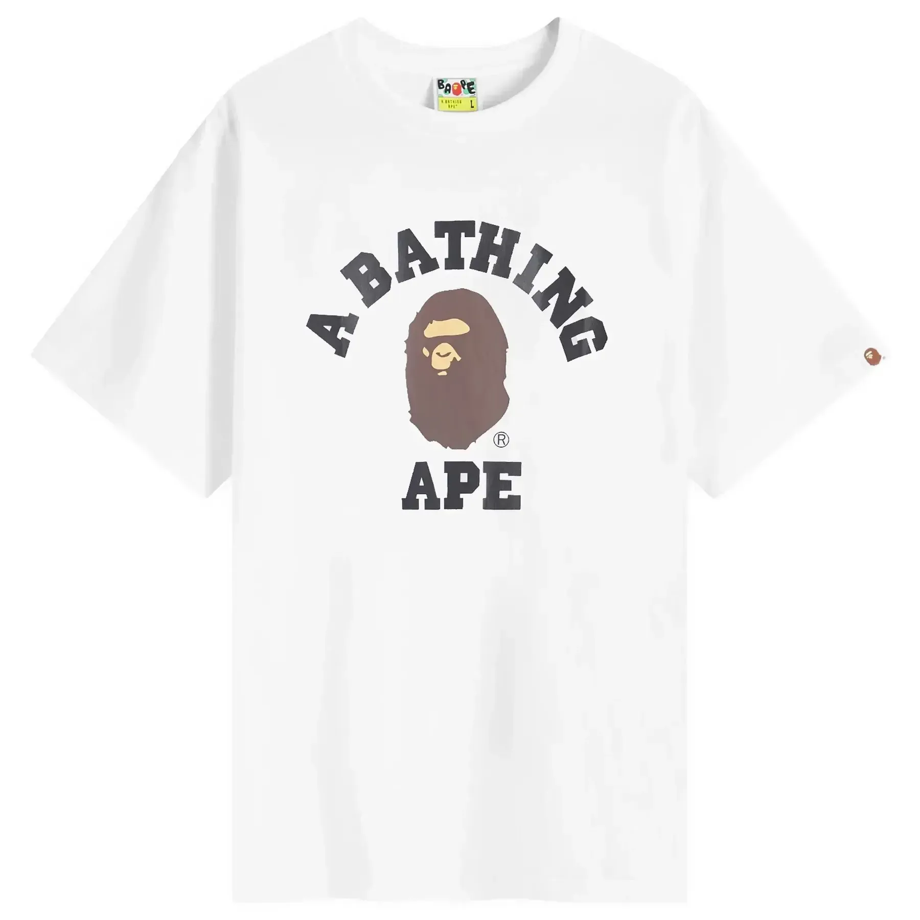 Футболка чоловіча Bape A Bathing Ape Classic College T-Shirtwhite (001TEK801001M)