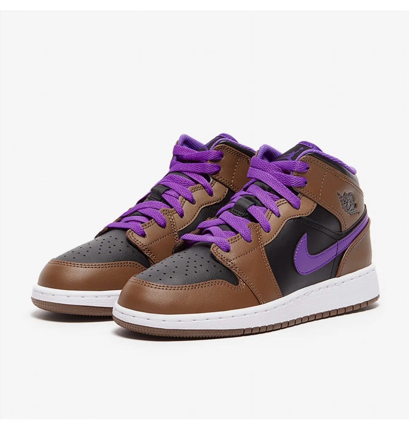 Кросівки дитячі Air Jordan 1 Mid Older Brown/Black DQ8423-215