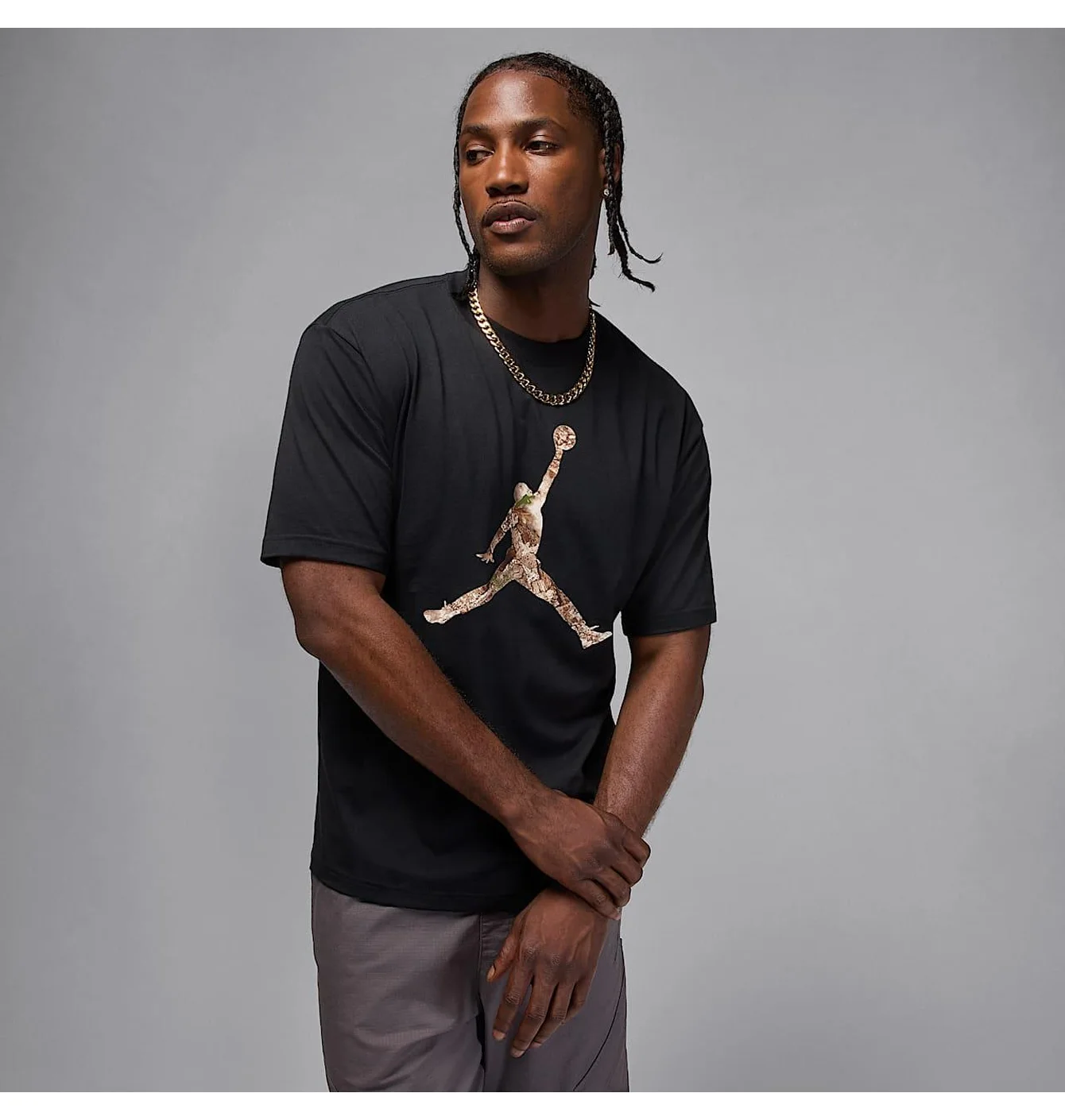 Футболка чоловіча Air Jordan Brooklyn Realtree Jumpman Black HQ9016-010