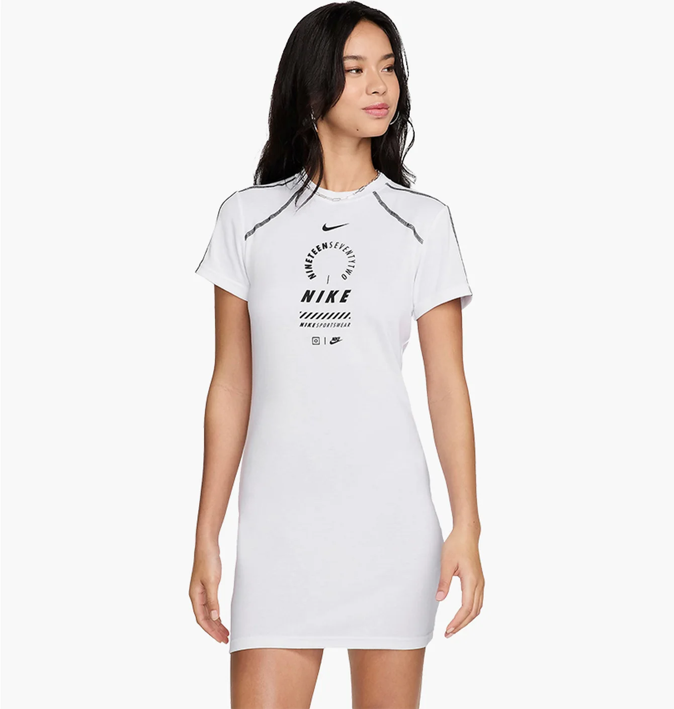 Плаття жіноче Nike Sportswear Short-Sleeve Dress White HF5955-100