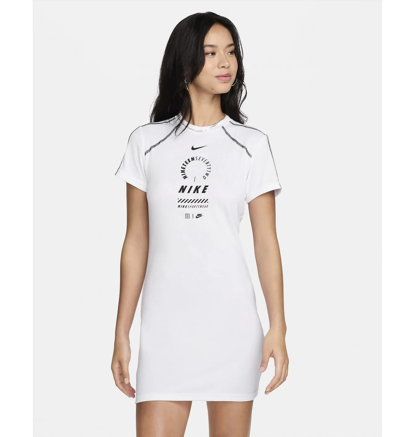 Плаття жіноче Nike Sportswear Short-Sleeve Dress White HF5955-100