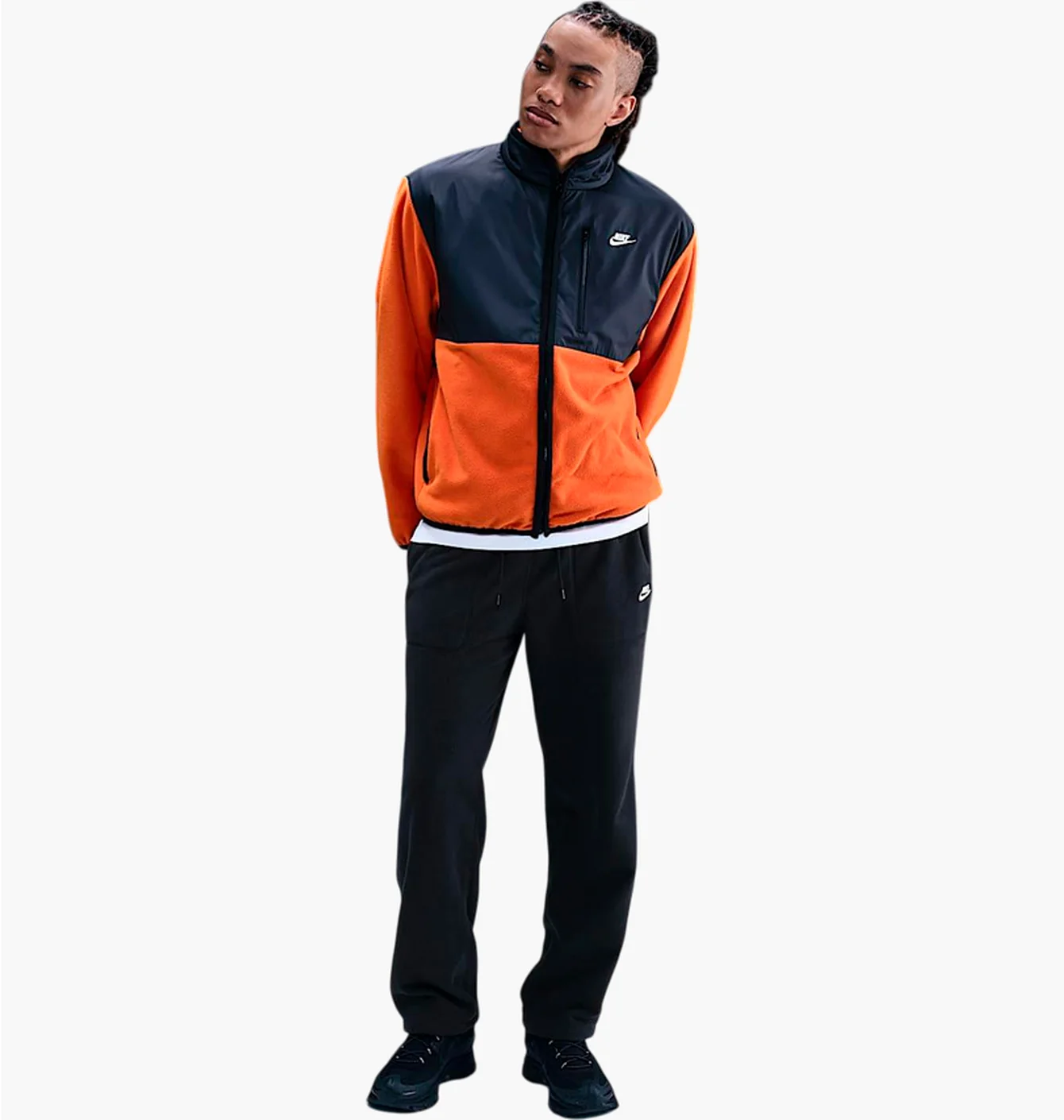 Штани чоловічі Nike Club Winterized Black/Orange HV1348-010