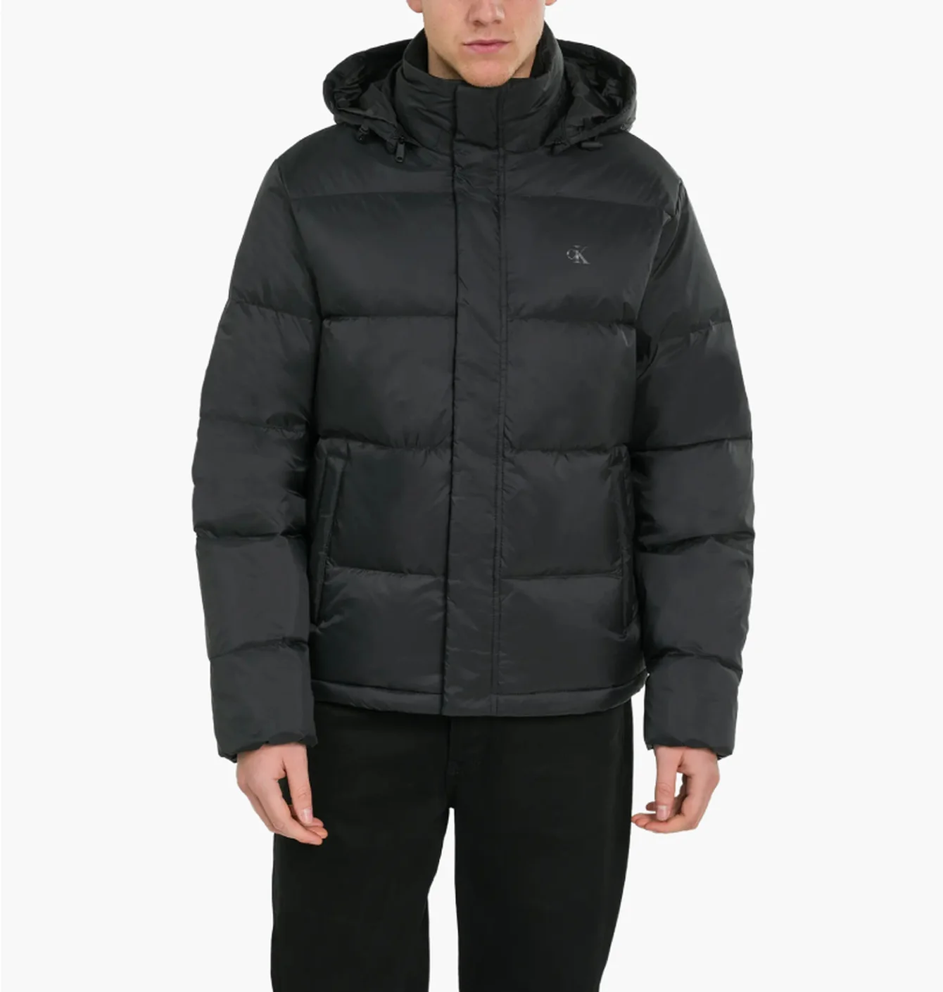 Пуховик чоловічий Calvin Klein Long Sleeve Removable Hooded Inflatable Black LZ04RD594G