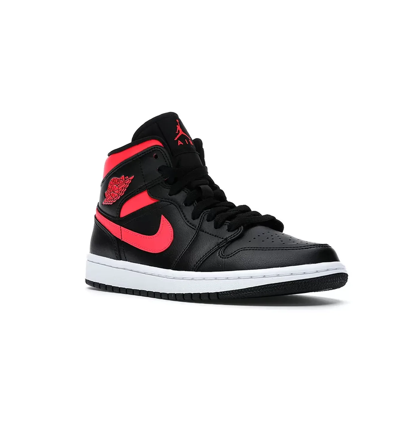 Кросівки жіночі Air Jordan 1 Mid Black Siren Red Black/Pink BQ6472-004