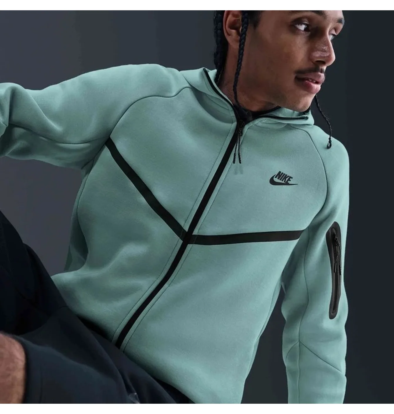 Толстовка чоловіча Nike Tech Fleece Turquoise HV0949-017