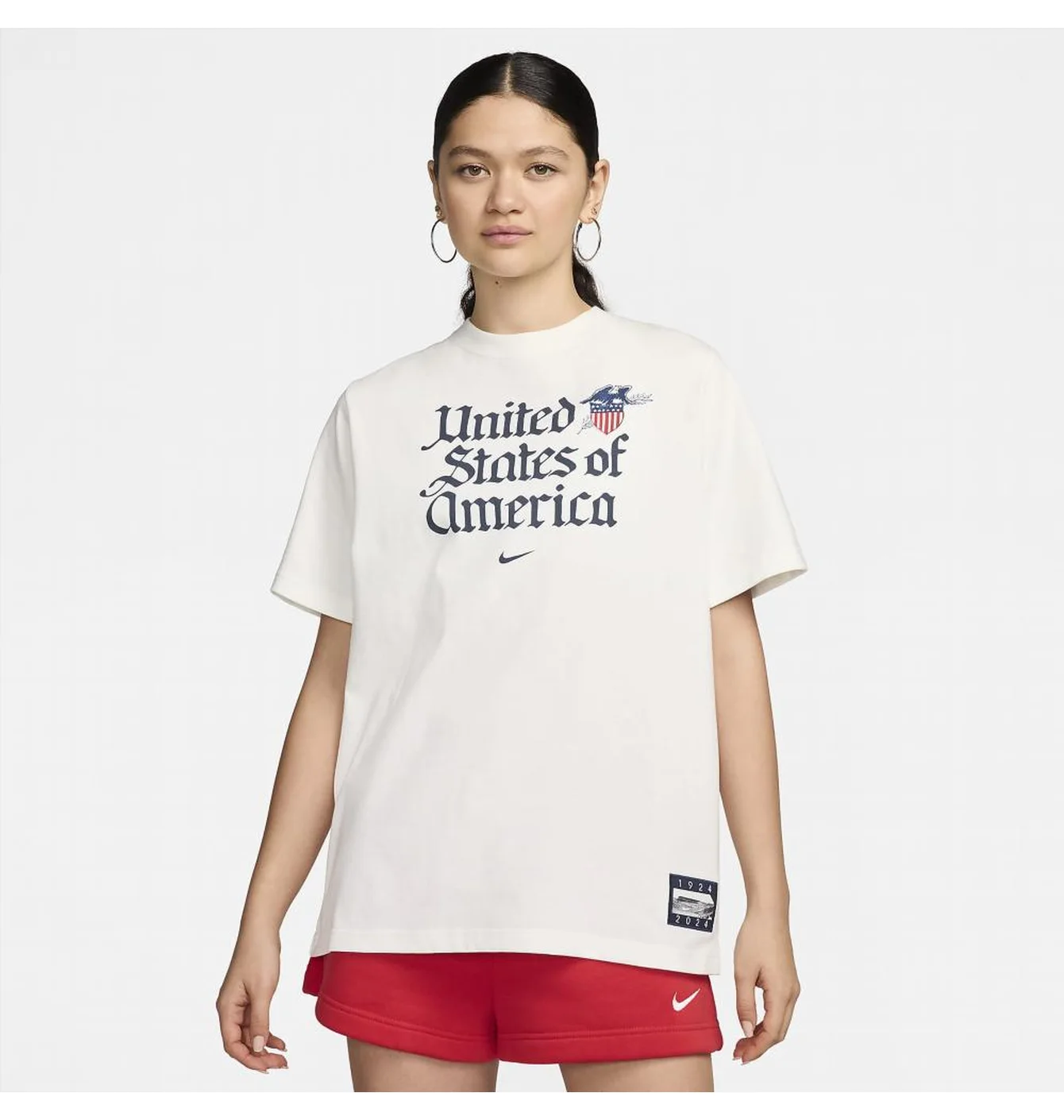 Футболка жіноча Nike Usa Essential T-Shirt Beige FN0874-133