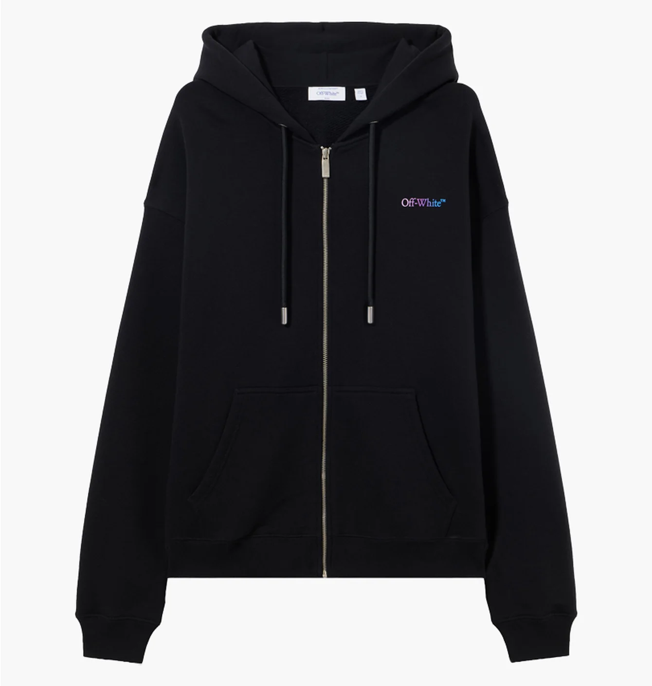 Толстовка чоловіча Off-White Diagonal Gradient Zip Black 44OWOS26K052-001