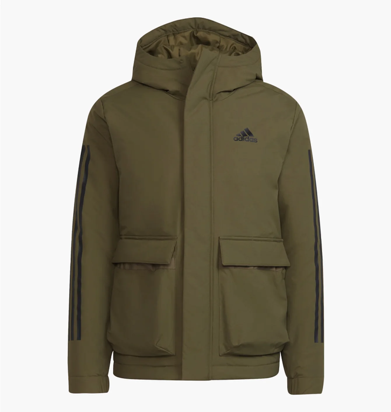 Куртка чоловіча Adidas Utilitas 3-Stripes Hooded Jacket Olive GT1691