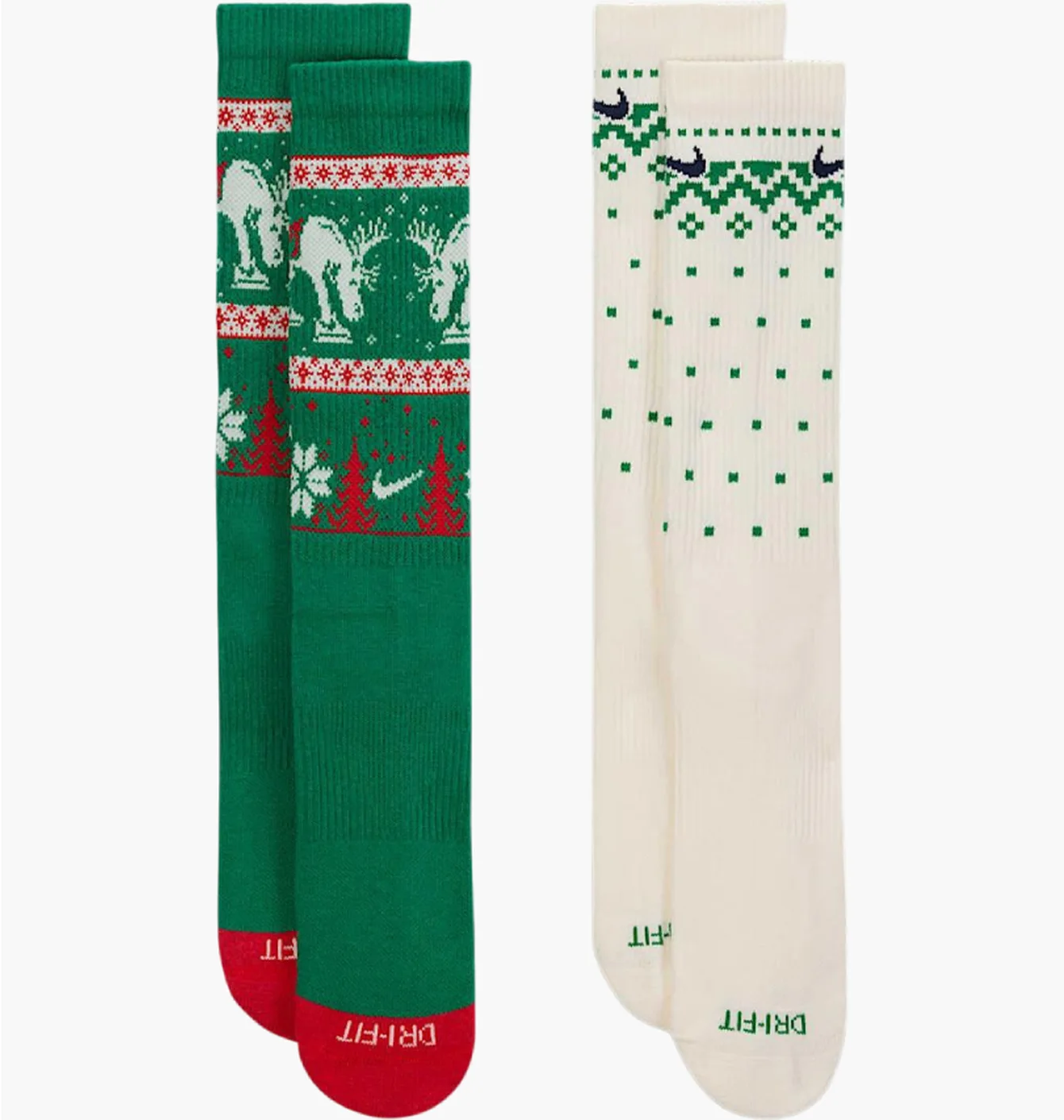 Шкарпетки Nike Everyday Plush Cushioned Winter Wonderland (2 пари) Green/White HV6939-901