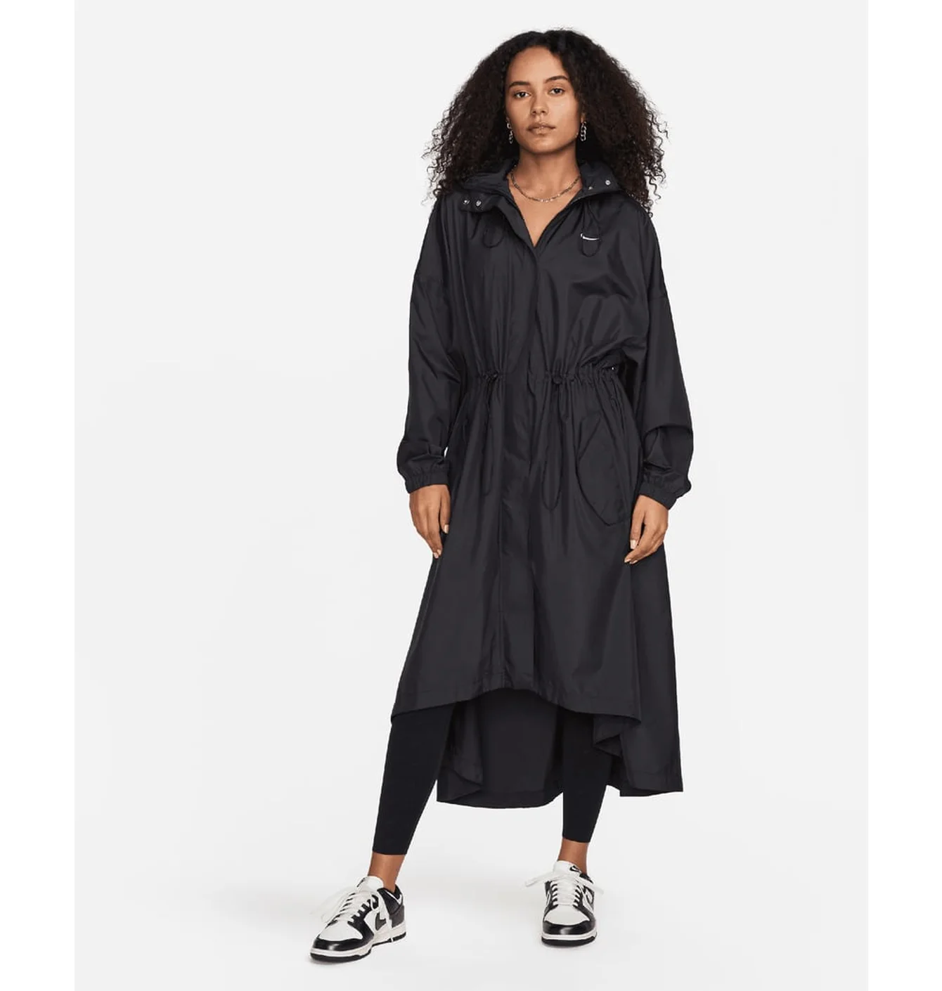 Пальто жіноче Nike W Nsw Essntl Trench Black FN2843-010