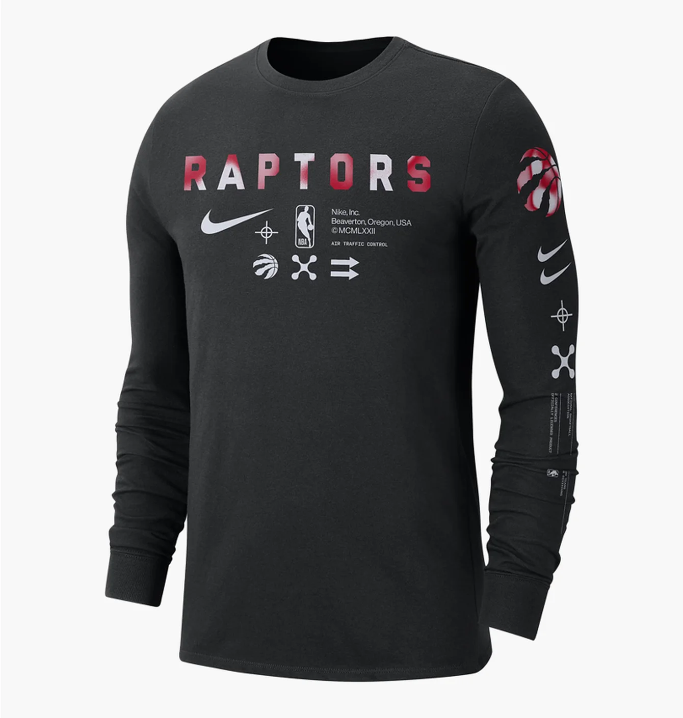 Лонгслів чоловічий Nike Toronto Raptors MenS Nba Long-Sleeve T-Shirt Black DZ0368-010