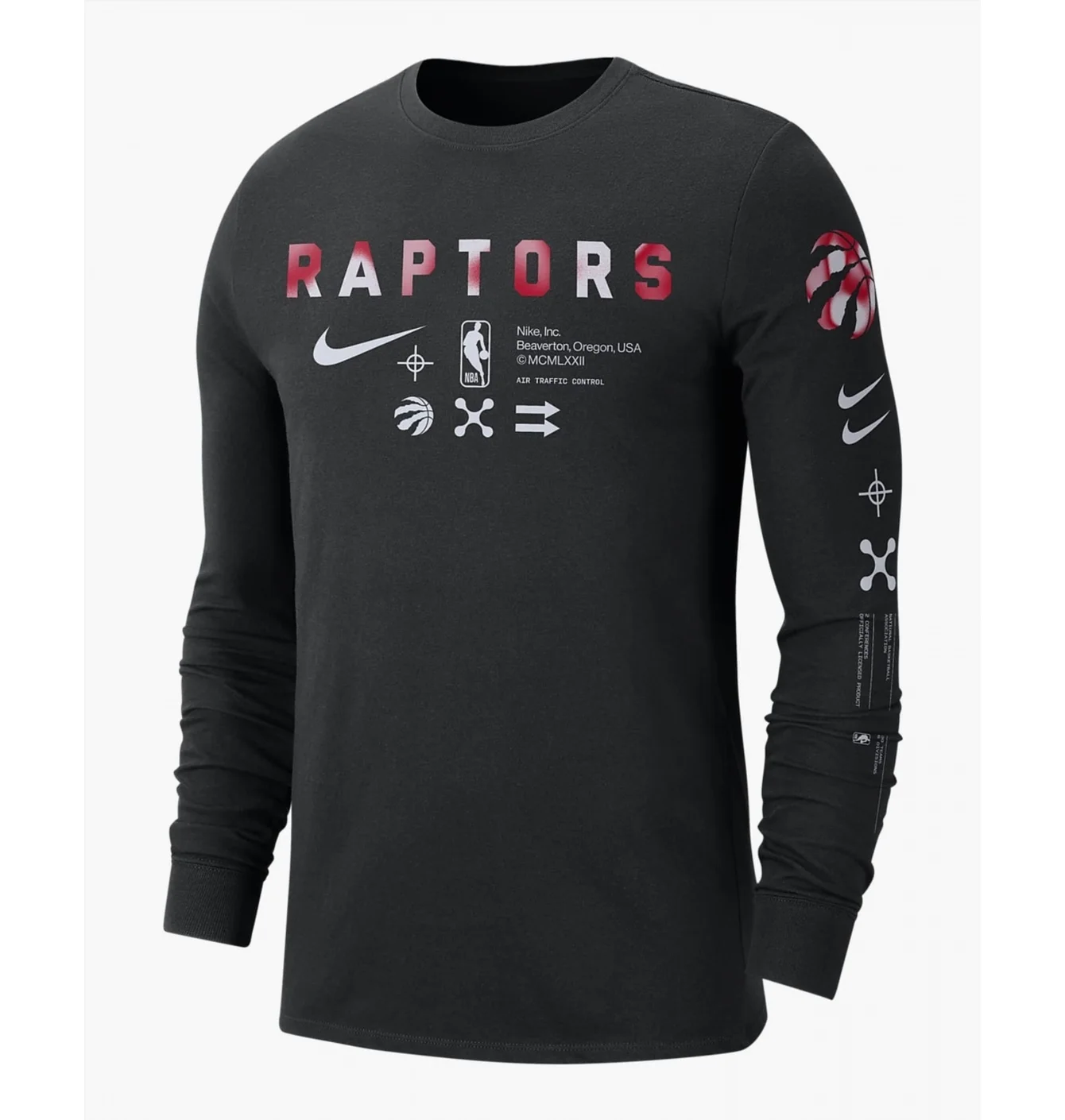Лонгслів чоловічий Nike Toronto Raptors MenS Nba Long-Sleeve T-Shirt Black DZ0368-010