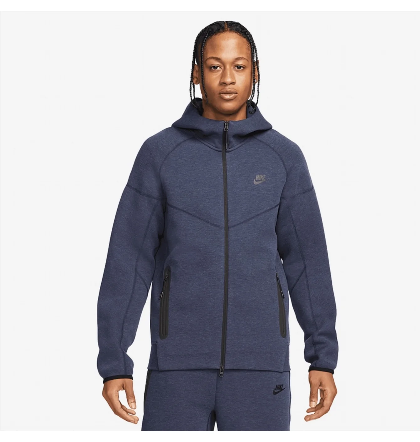 Толстовка чоловіча Nike Tech Fleece Full-Zip Windrunner Hoodie Blue FB7921-473