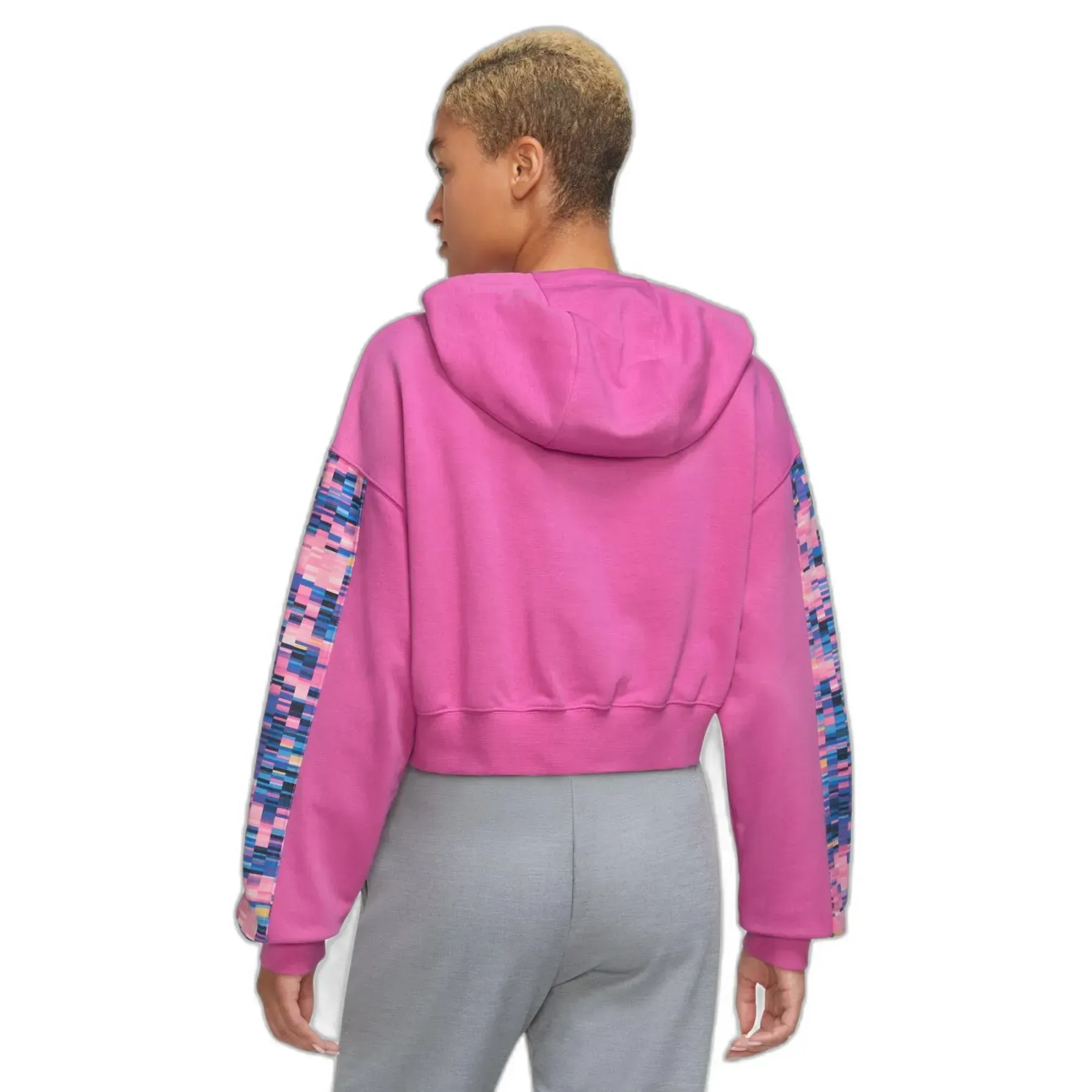 Кофта жіночі Nike Dri-Fit Gt Fit Hoodie Pro Allover Print Kadın Pembe Sweatshirt (DX0040-623)