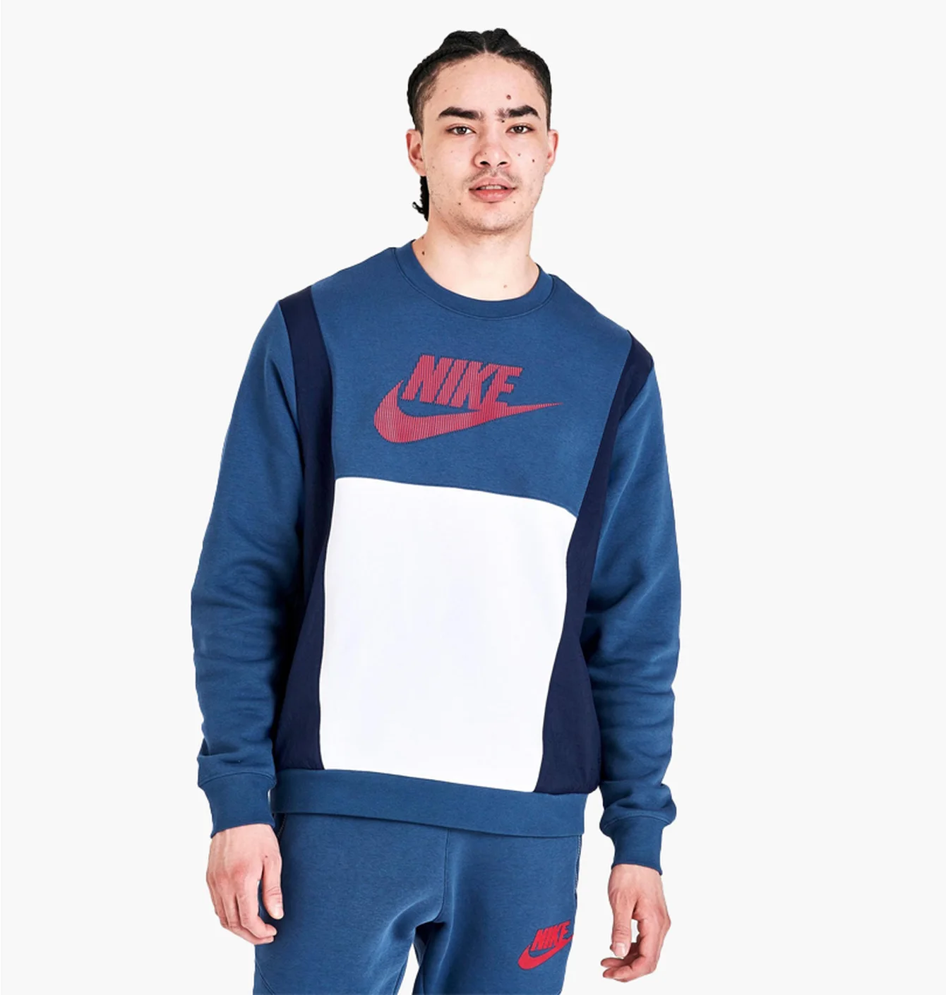 Світшот унісекс Nike Sportswear Hybrid Fleece Crewneck Sweatshirt Blue Do7230-410