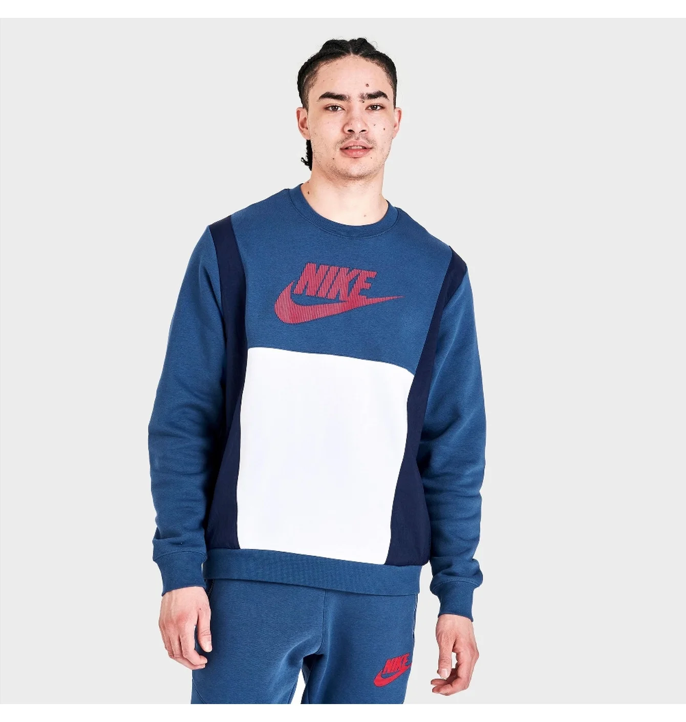 Світшот унісекс Nike Sportswear Hybrid Fleece Crewneck Sweatshirt Blue Do7230-410