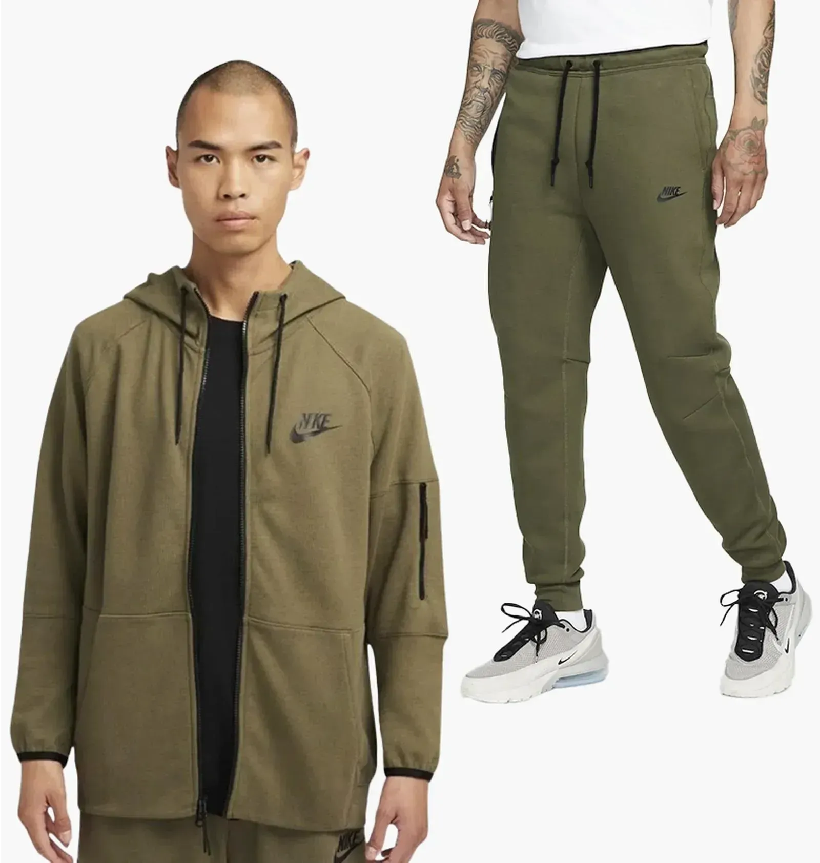 Спортивний костюм чоловічий Nike Tech Fleece Olive (DD5284-222__DD5293-222)