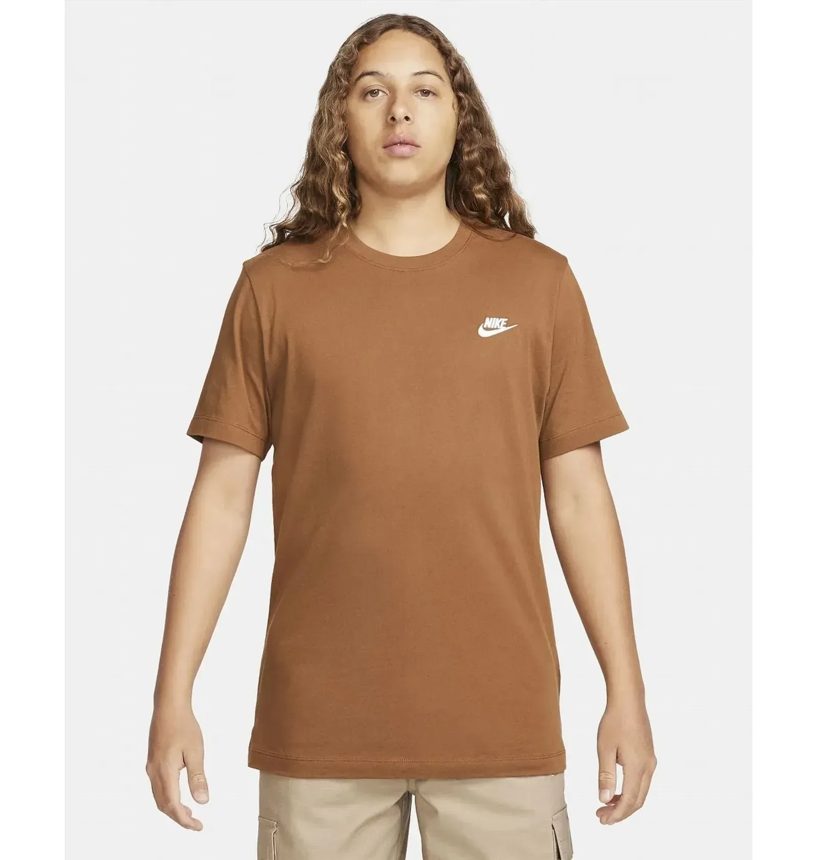 Футболка чоловіча Nike Sportswear Club T-Shirt Brown (AR4997-281)
