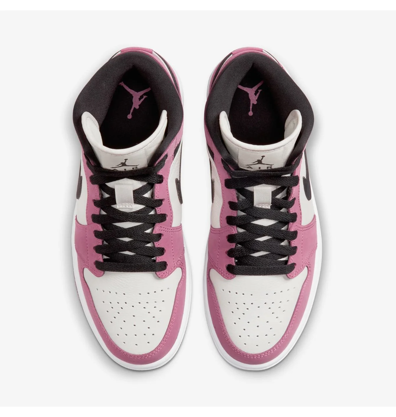 Кросівки жіночі Air Jordan 1 Mid Pink/White Dc7267-500