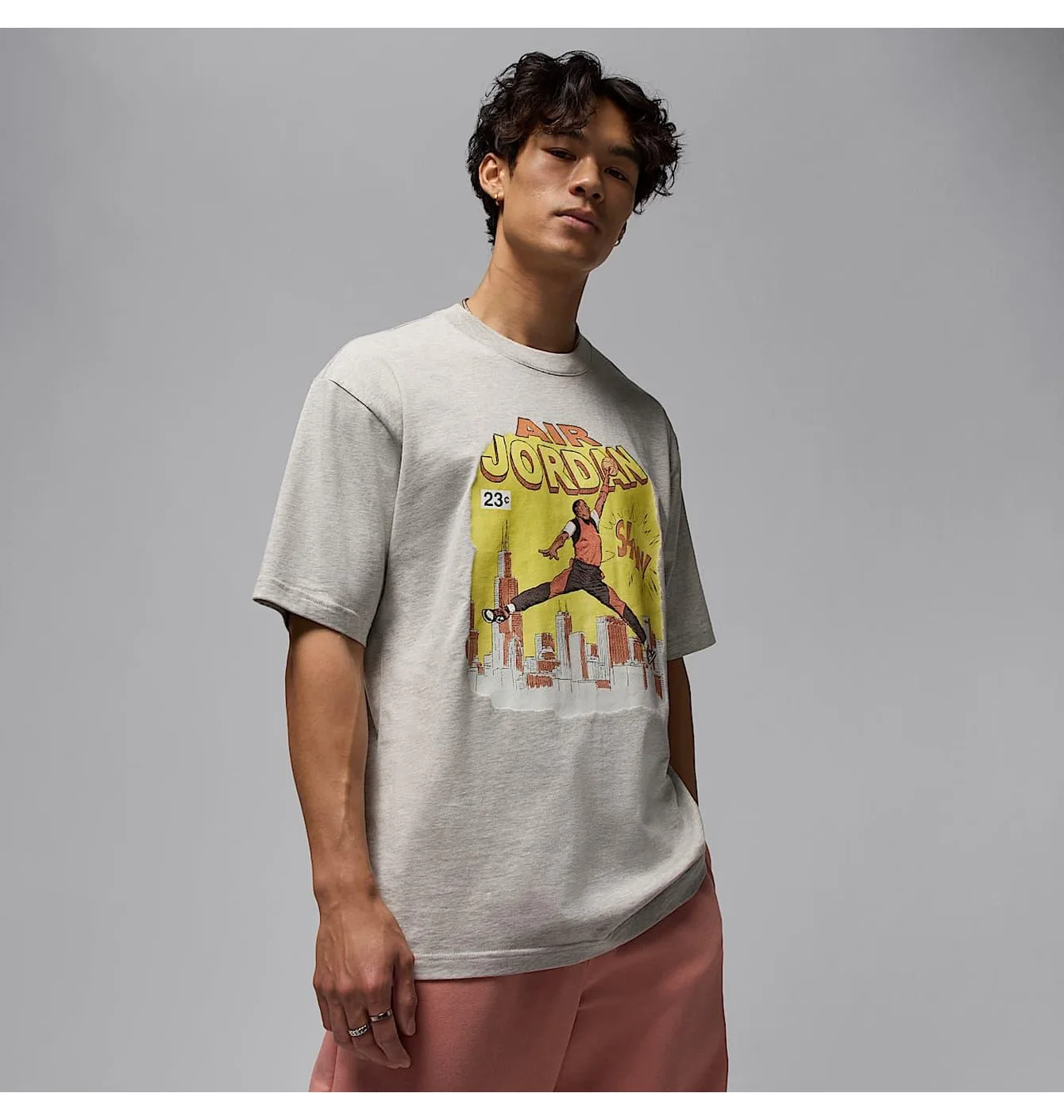 Футболка чоловіча Air Jordan Nc Comic Ss Crew Grey IF0784-050