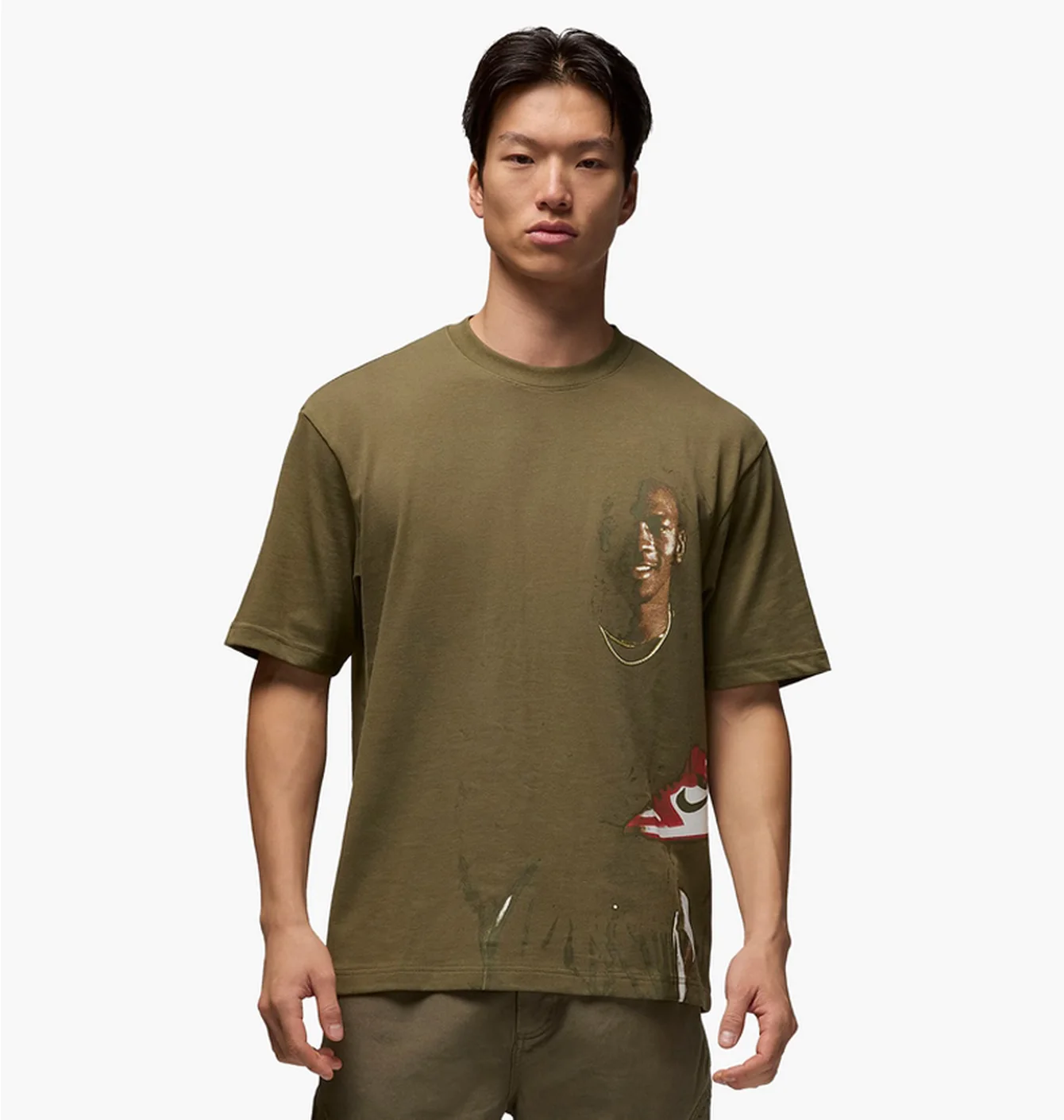 Футболка чоловіча Air Jordan Crew-Neck T-Shirt Olive HQ2666-222