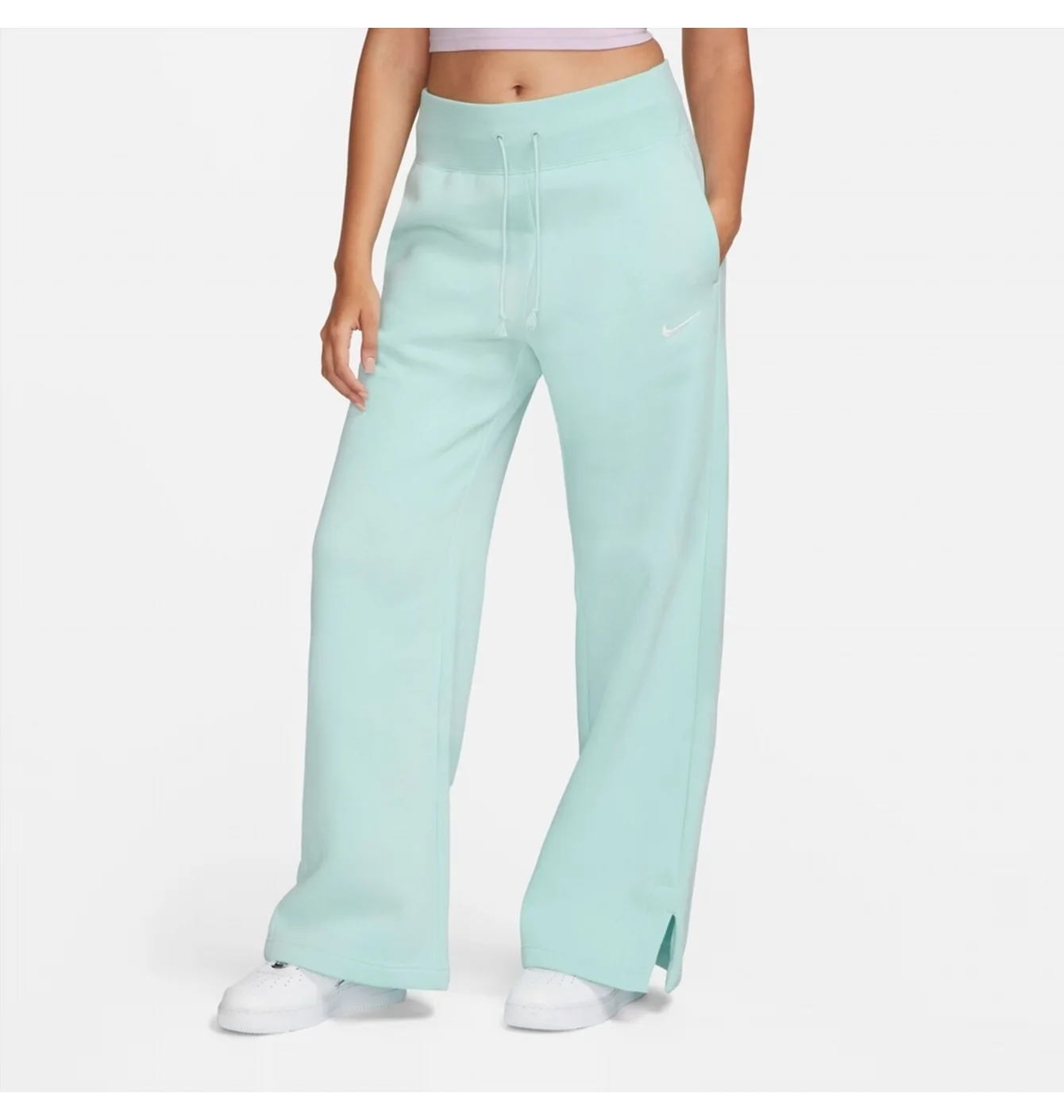 Штани жіночі Nike Sportswear Phoenix Fleece High-Waisted Wide-Leg Sweatpants Turquoise DQ5615-346