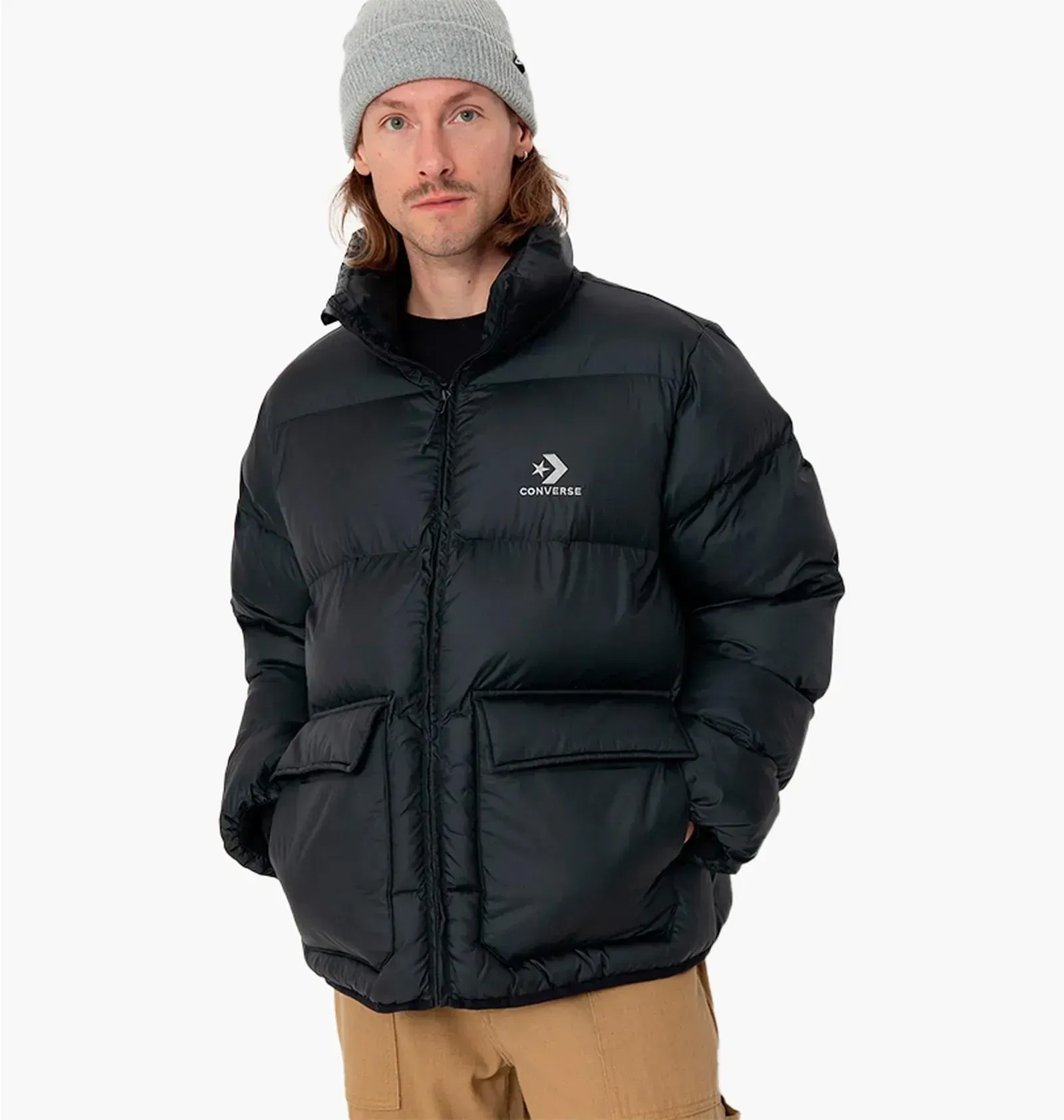 Куртка чоловіча Converse Patch Pocket Puffer Black (10027260-A03)