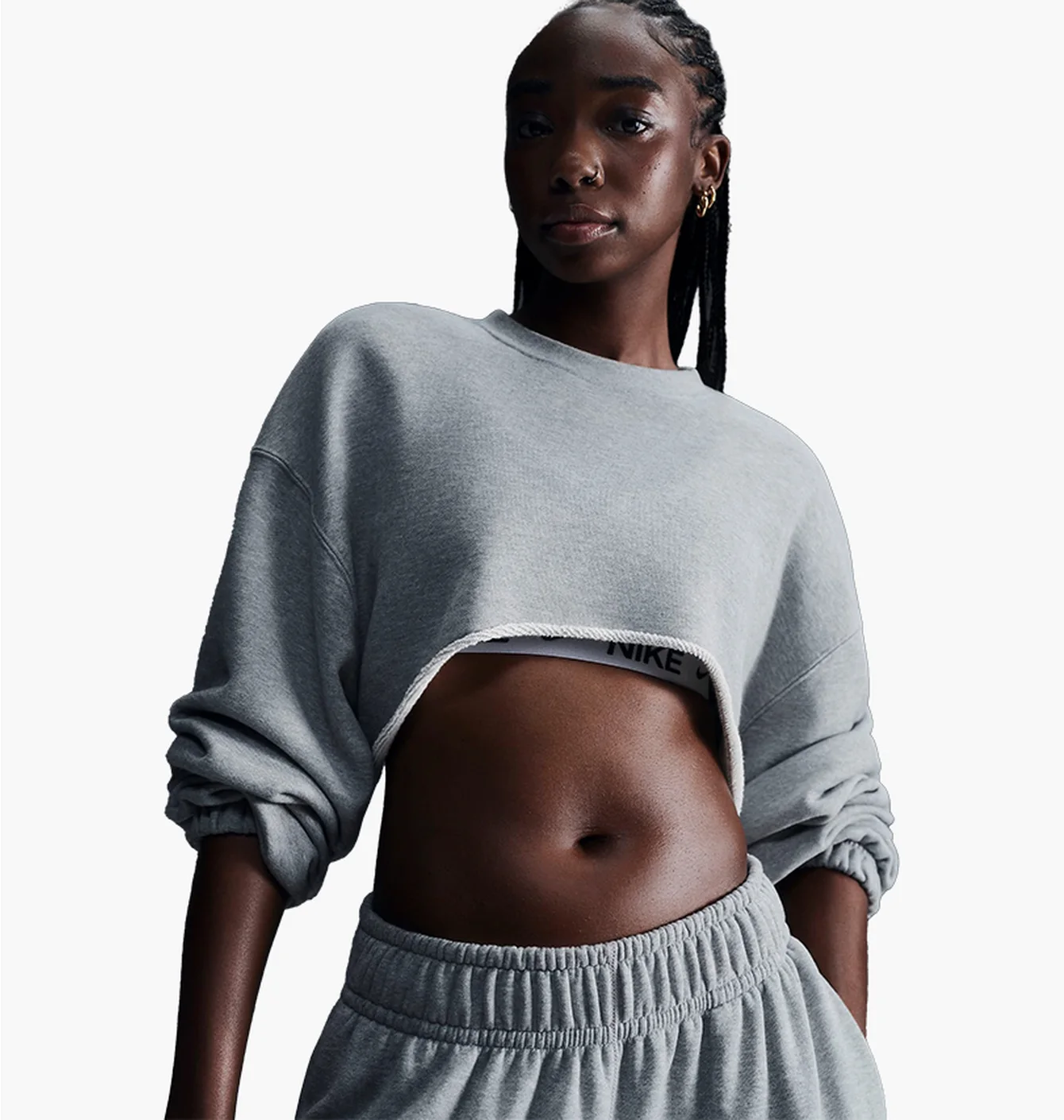Світшот жіночий Nike Sportswearoversized French Terry Shrug Grey FV7509-063